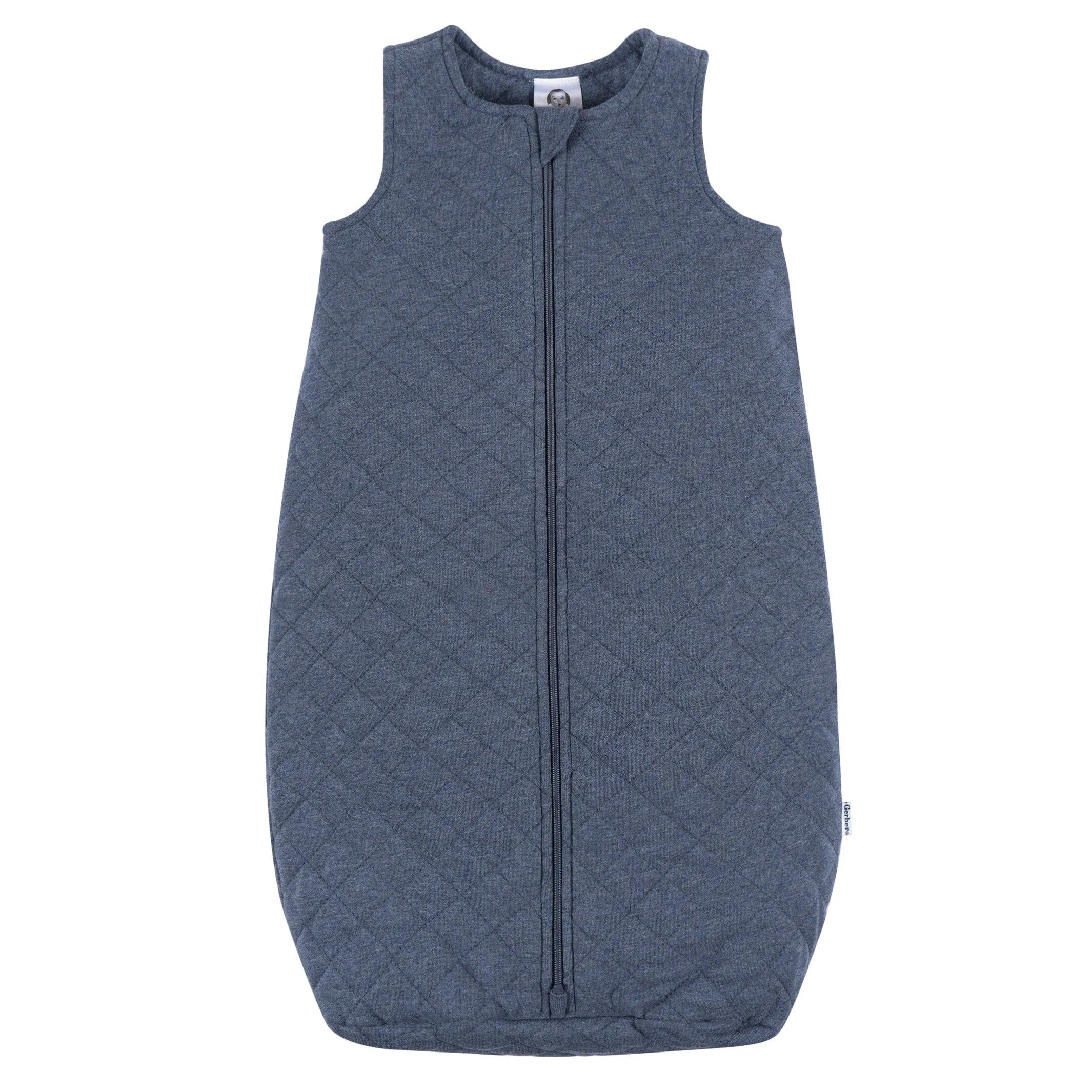 Baby Boys Navy Heather Quilted Jersey Wearable Blanket Gerber Childrenswea