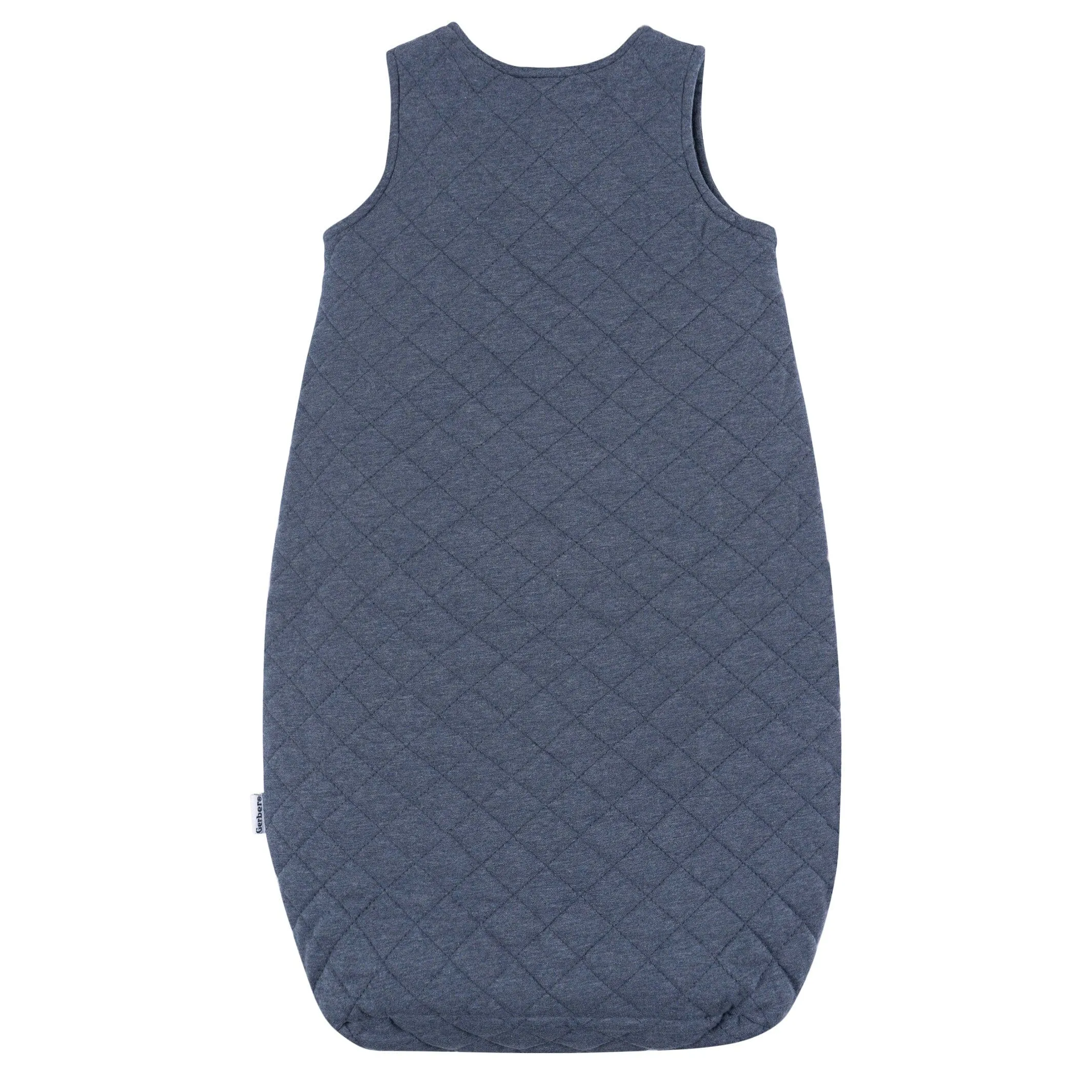 Baby Boys Navy Heather Quilted Jersey Wearable Blanket Gerber Childrenswea