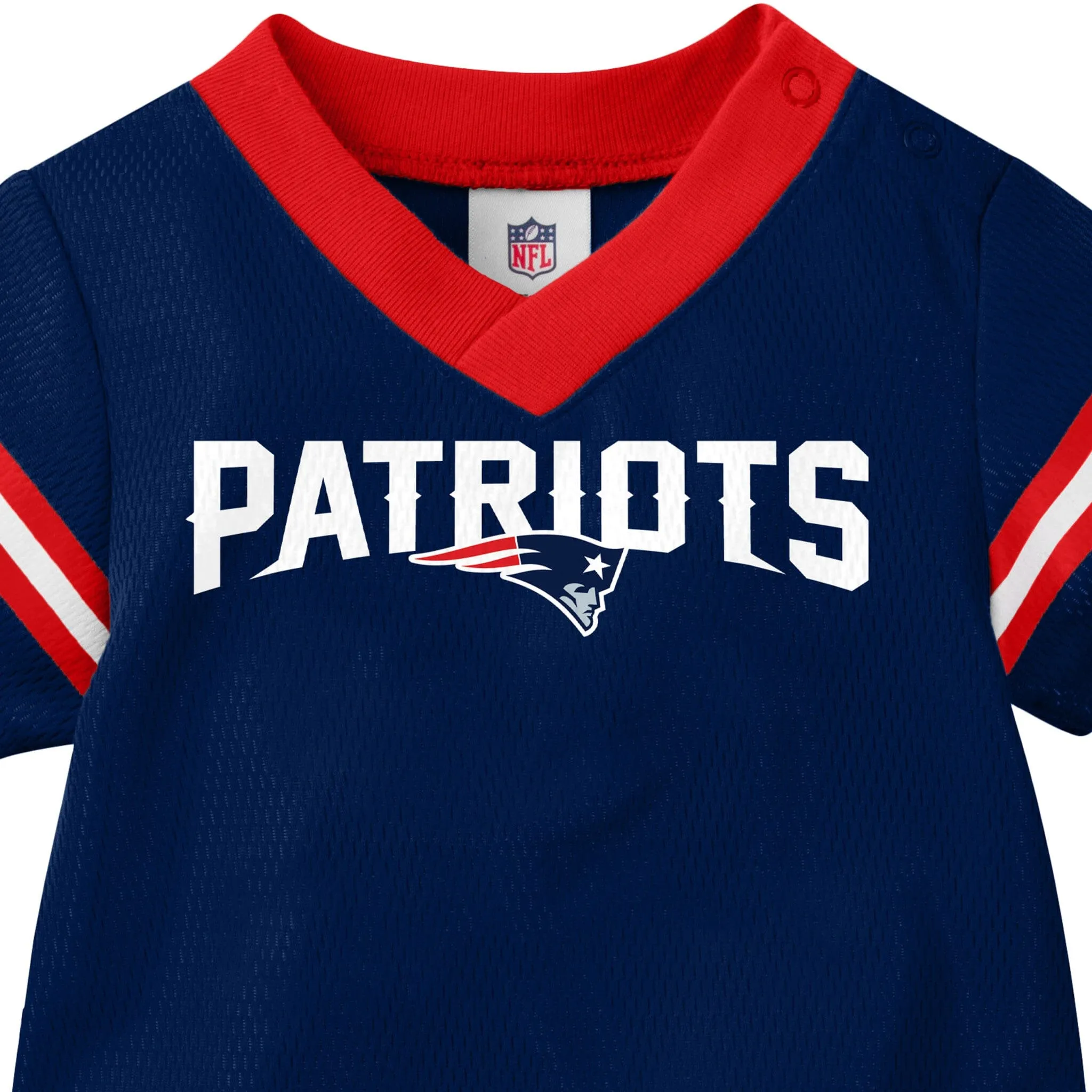 Baby Boys New England Patriots Short Sleeve Jersey Bodysuit Gerber Childrenswea
