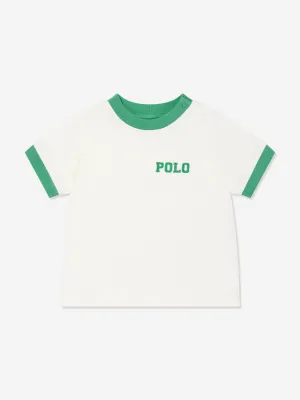 Baby Boys Polo T-Shirt in Ivory
