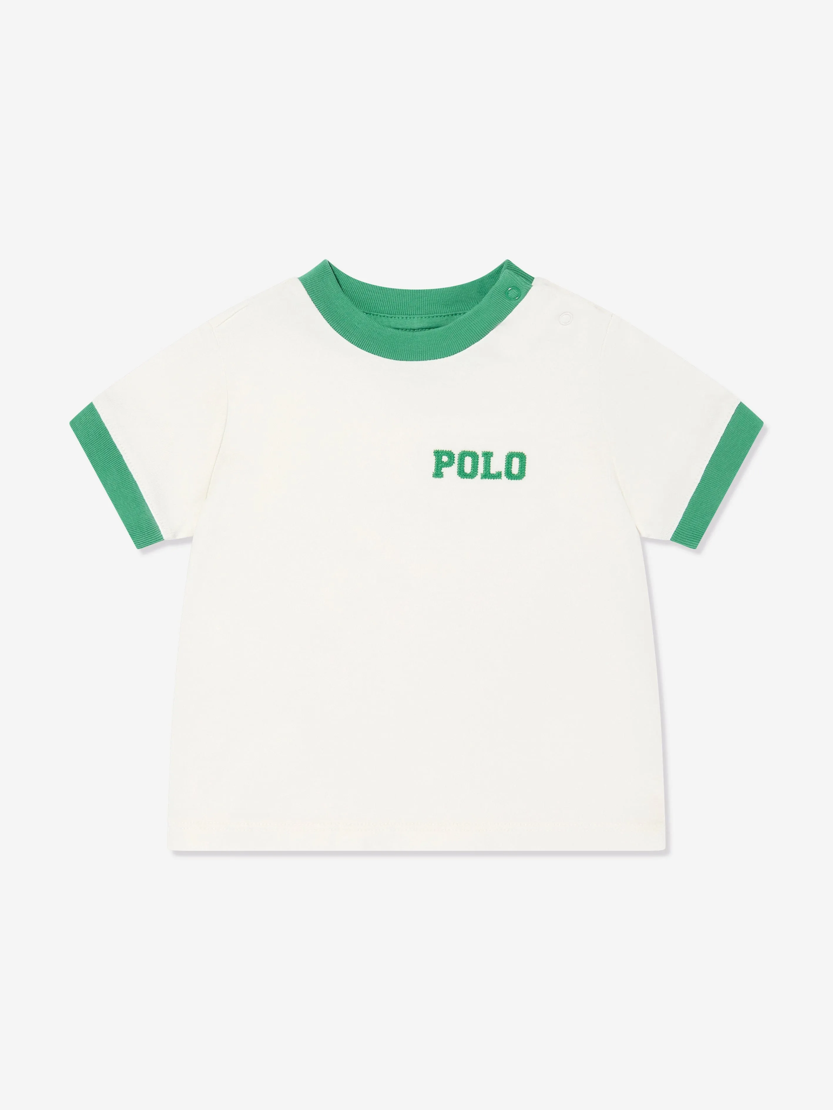 Baby Boys Polo T-Shirt in Ivory
