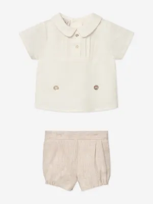 Baby Boys Short Set in Beige
