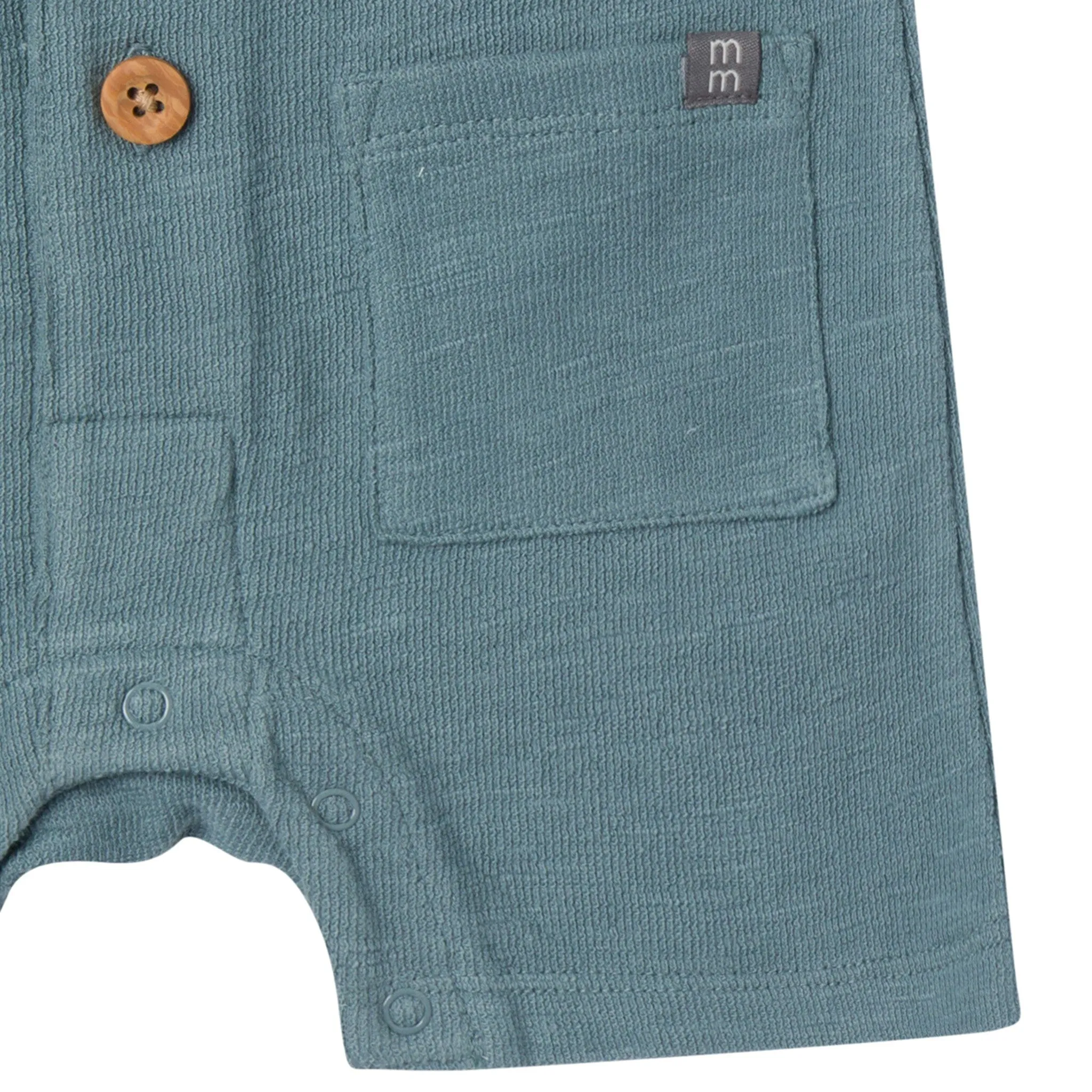 Baby Boys Teal Collared Short Sleeve Romper Gerber Childrenswea