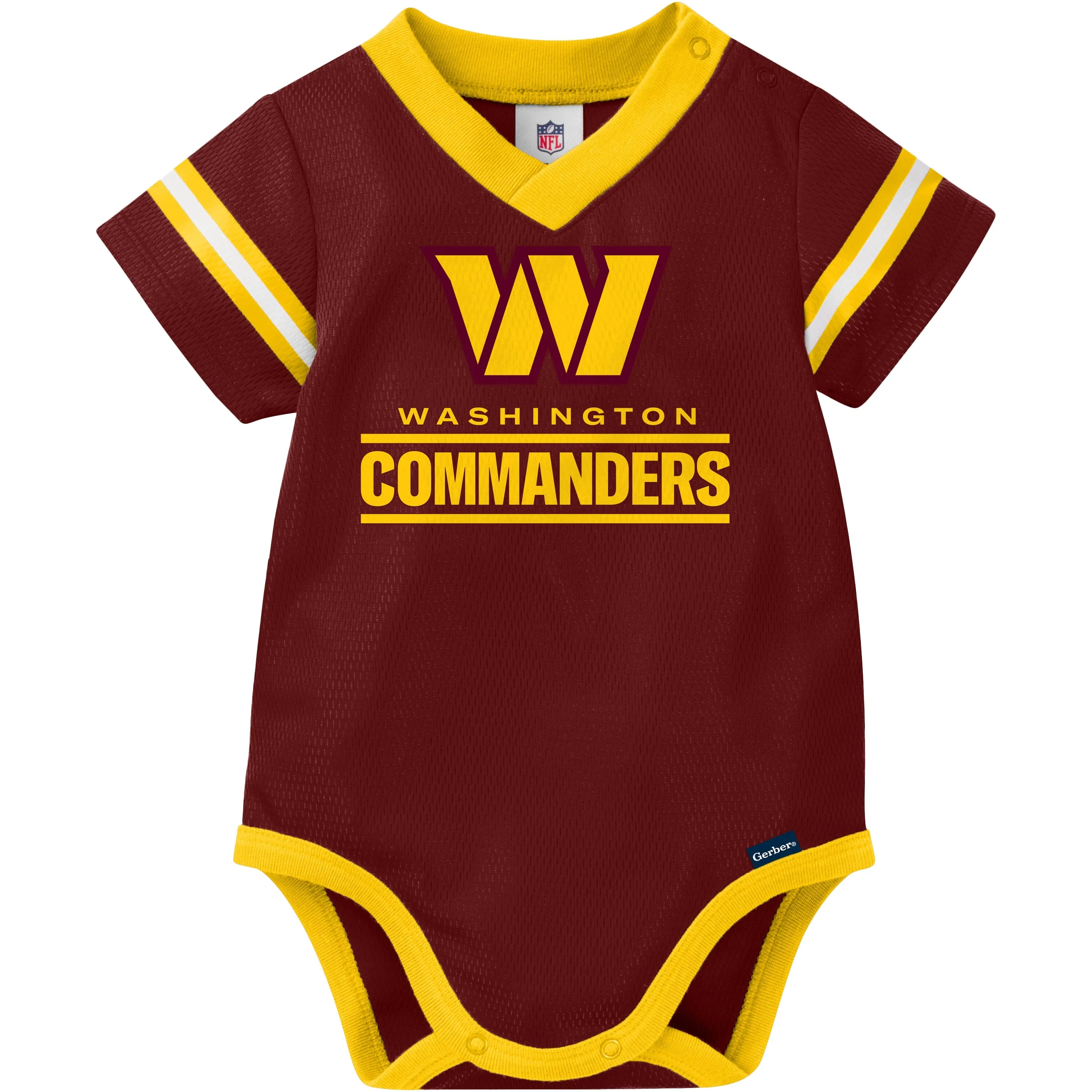 Baby Boys Washington Commanders Short Sleeve Jersey Bodysuit Gerber Childrenswea