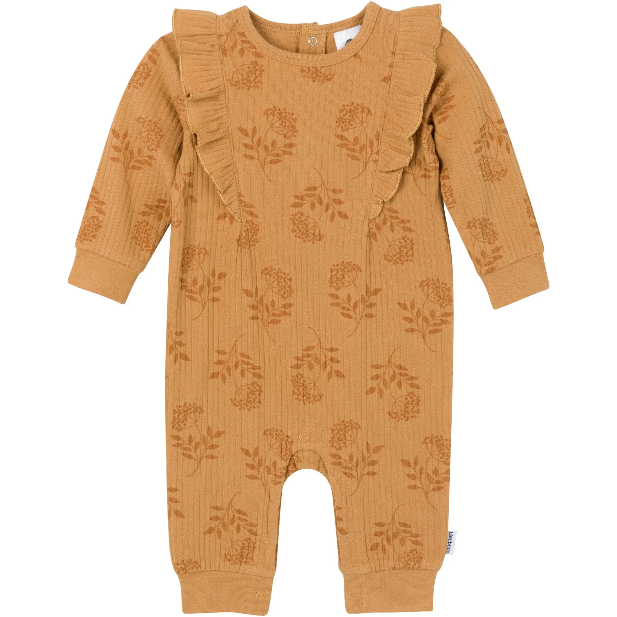 Baby Girls Flower Stamp Romper Gerber Childrenswea