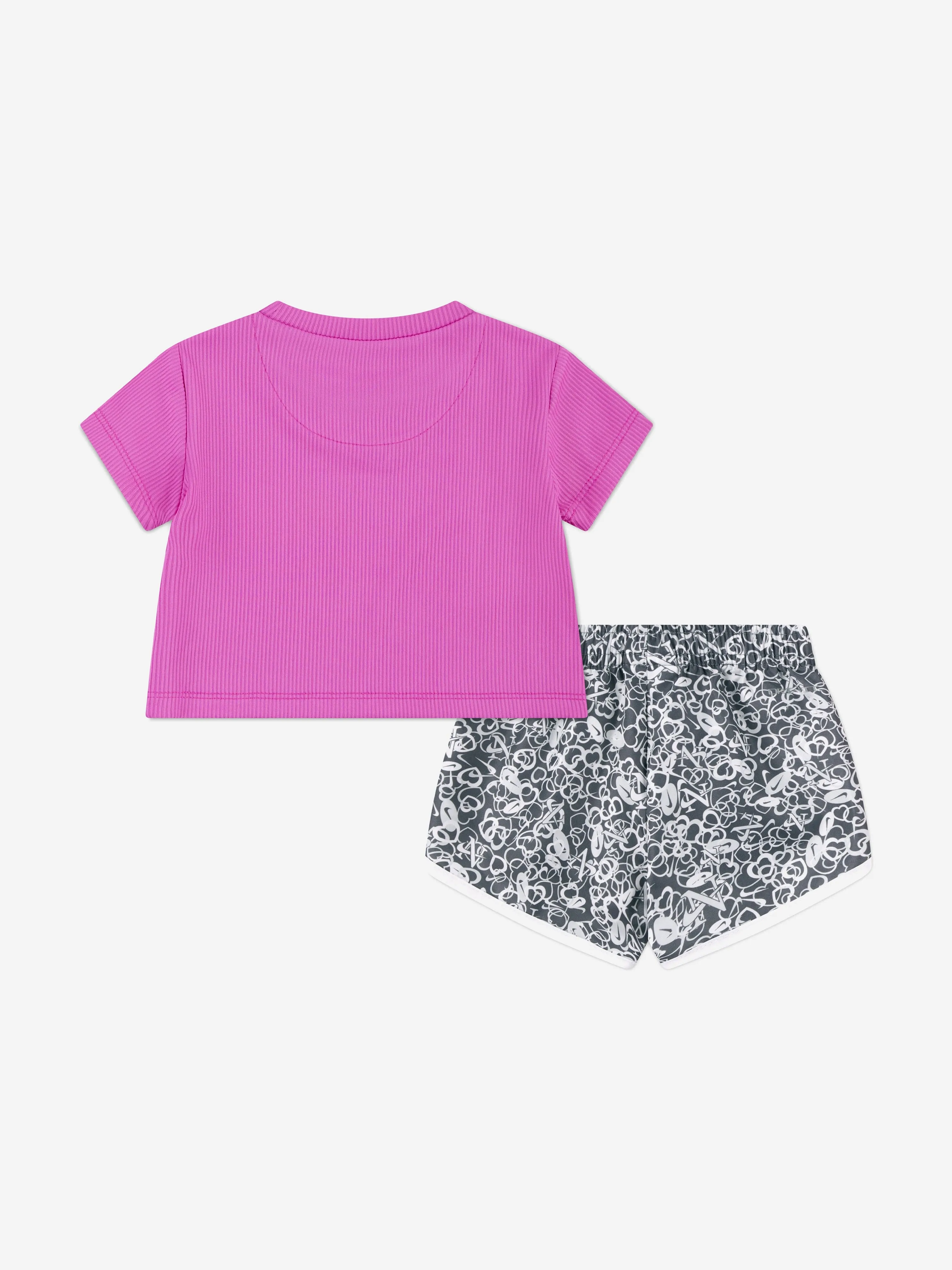 Baby Girls Game Swoosh Match Sprinter Short Set in Pink