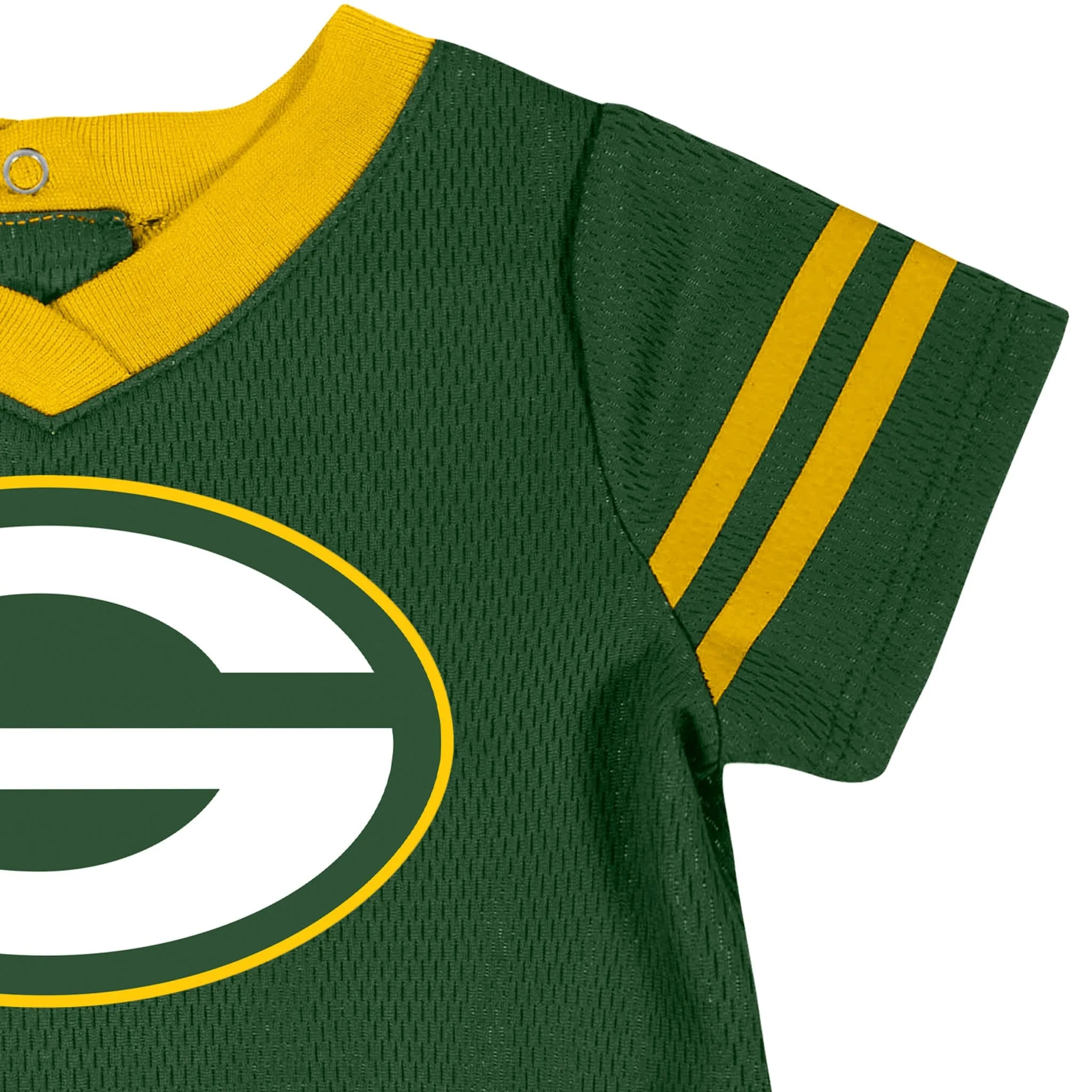 Baby Girls Green Bay Packers Cheerleader Dress and Diaper Cover Set Gerber Childrenswea