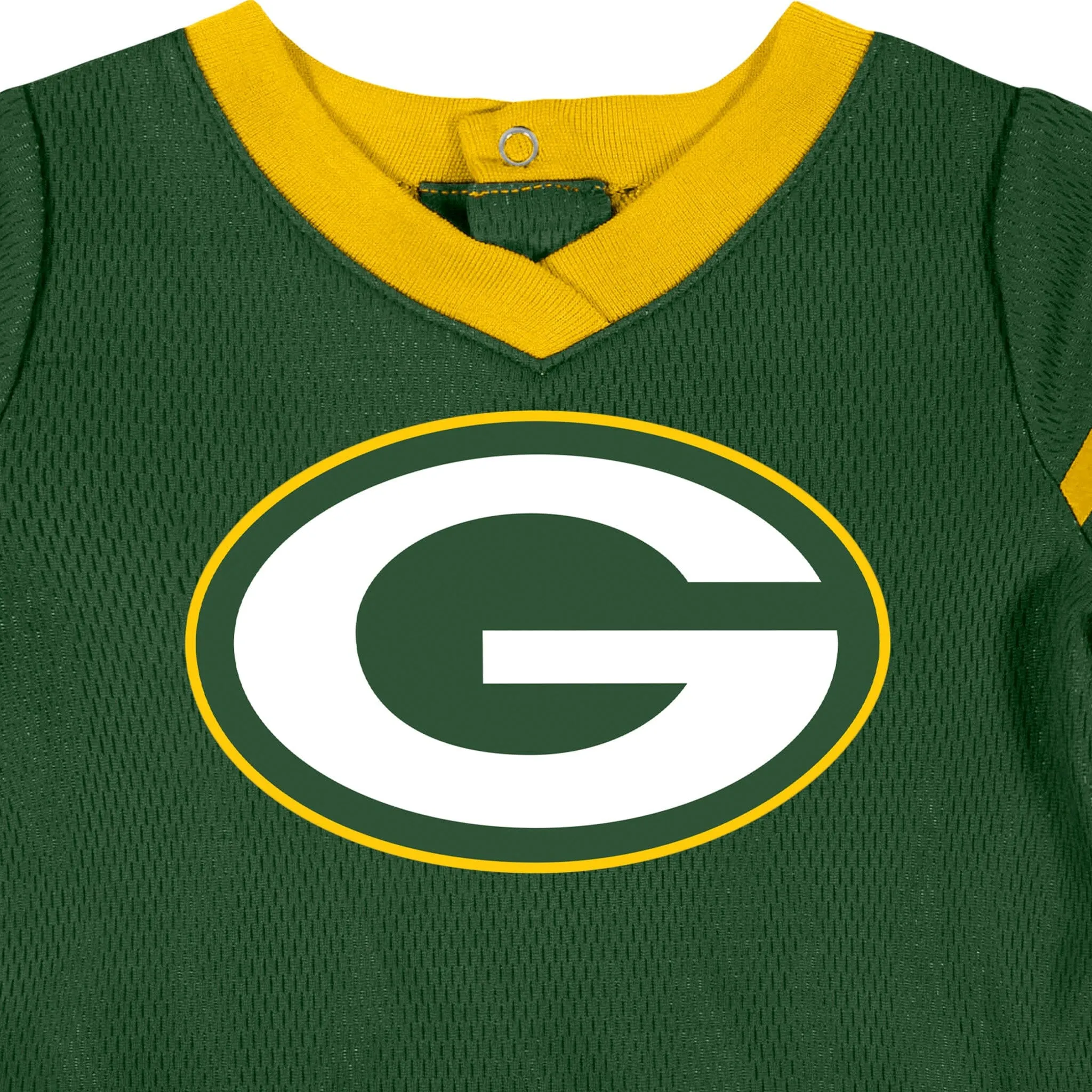 Baby Girls Green Bay Packers Cheerleader Dress and Diaper Cover Set Gerber Childrenswea