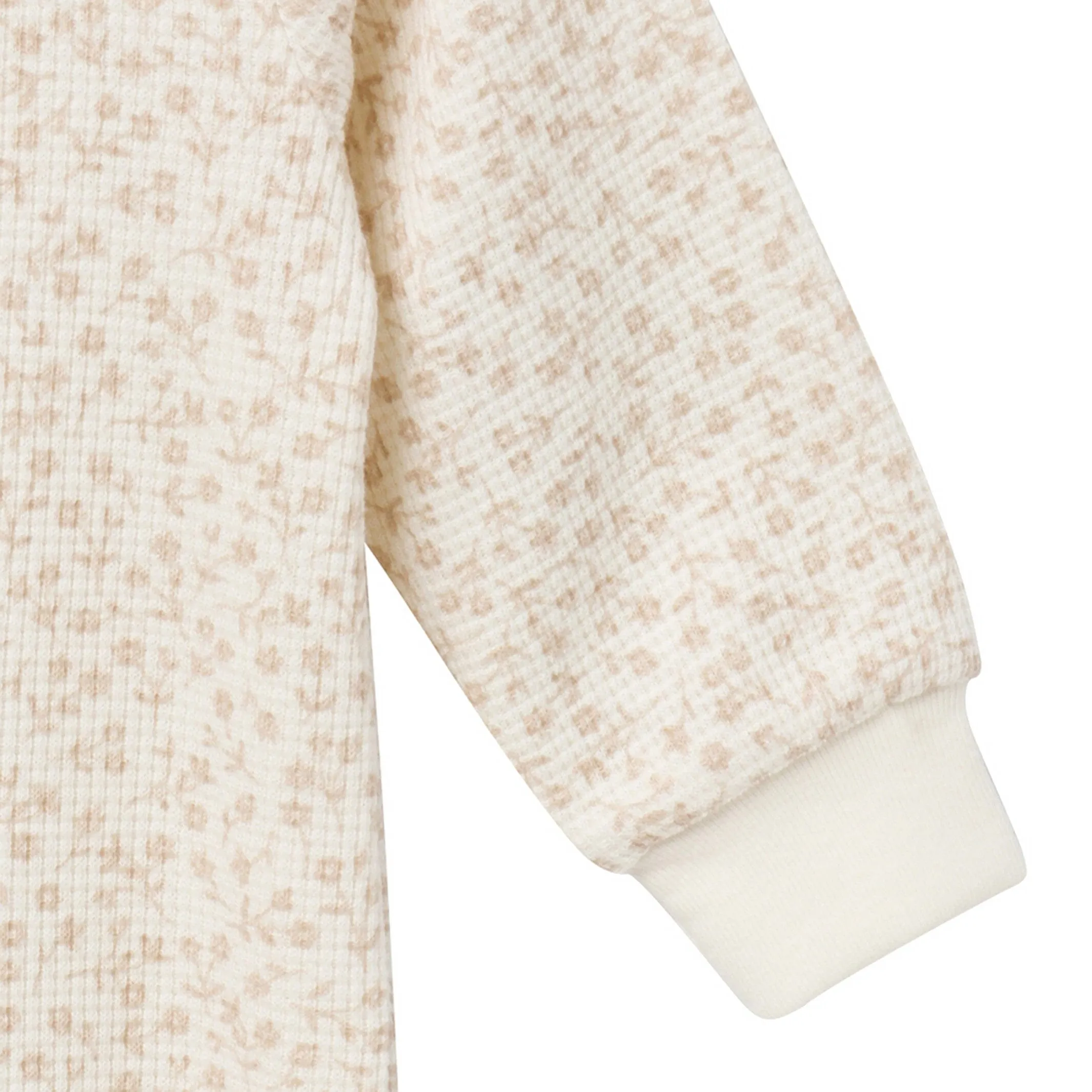 Baby Girls Ivory Ditsy Floral Waffle Slouch Romper Gerber Childrenswea