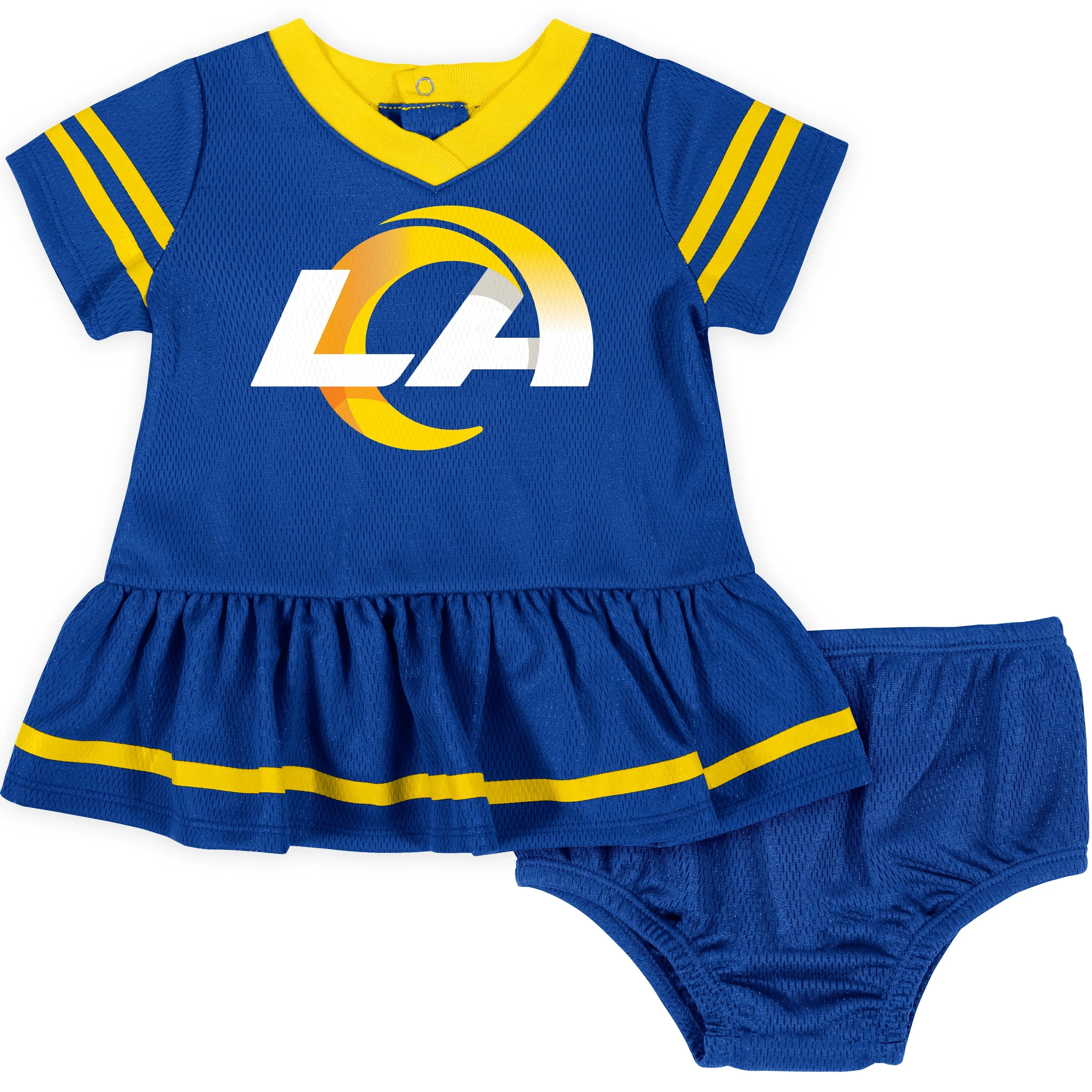 Baby Girls Los Angeles Rams Cheerleader Dress and Diaper Cover Set Gerber Childrenswea