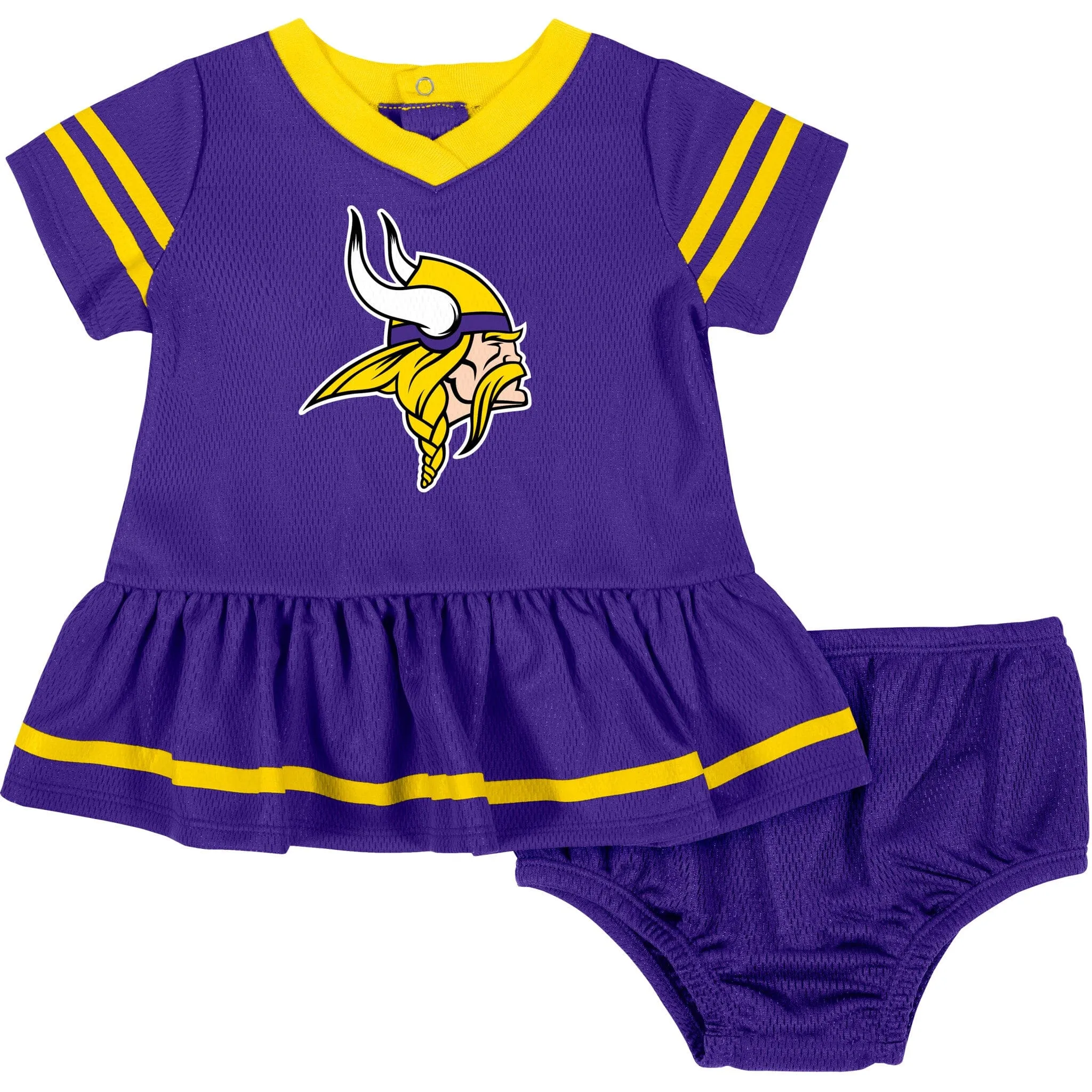 Baby Girls Minnesota Vikings Cheerleader Dress and Diaper Cover Set Gerber Childrenswea