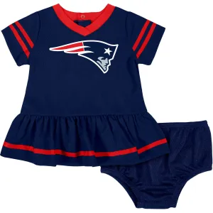 Baby Girls New England Patriots Cheerleader Dress and Diaper Cover Set Gerber Childrenswea