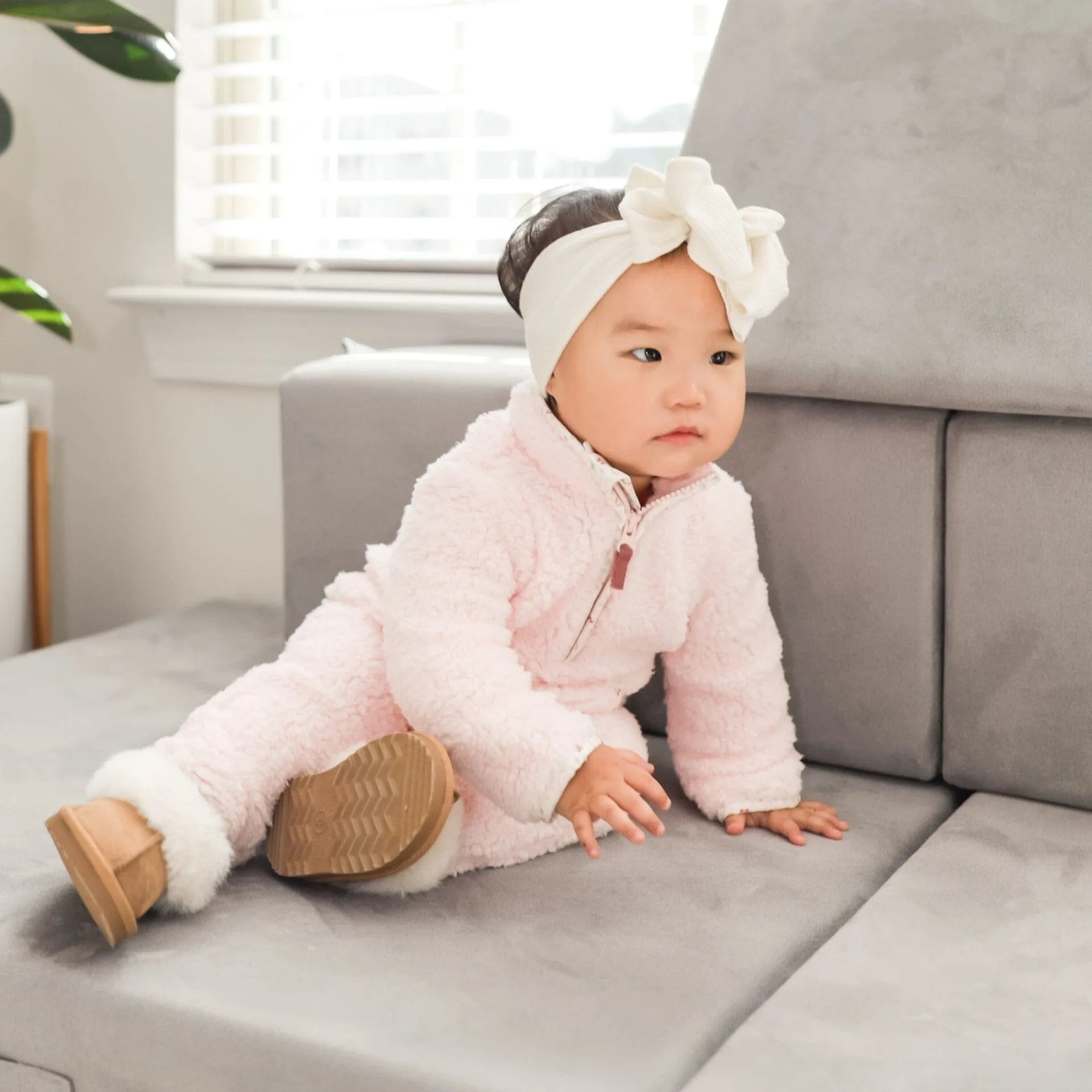 Baby Girls Pink Sherpa Romper Gerber Childrenswea