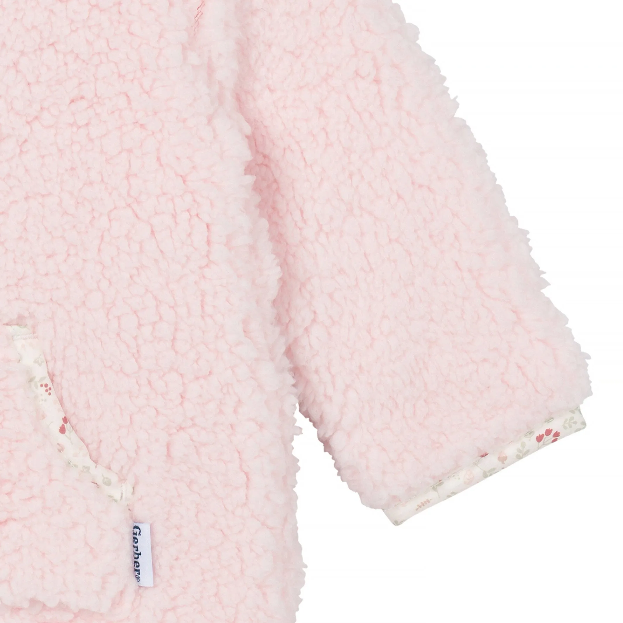 Baby Girls Pink Sherpa Romper Gerber Childrenswea