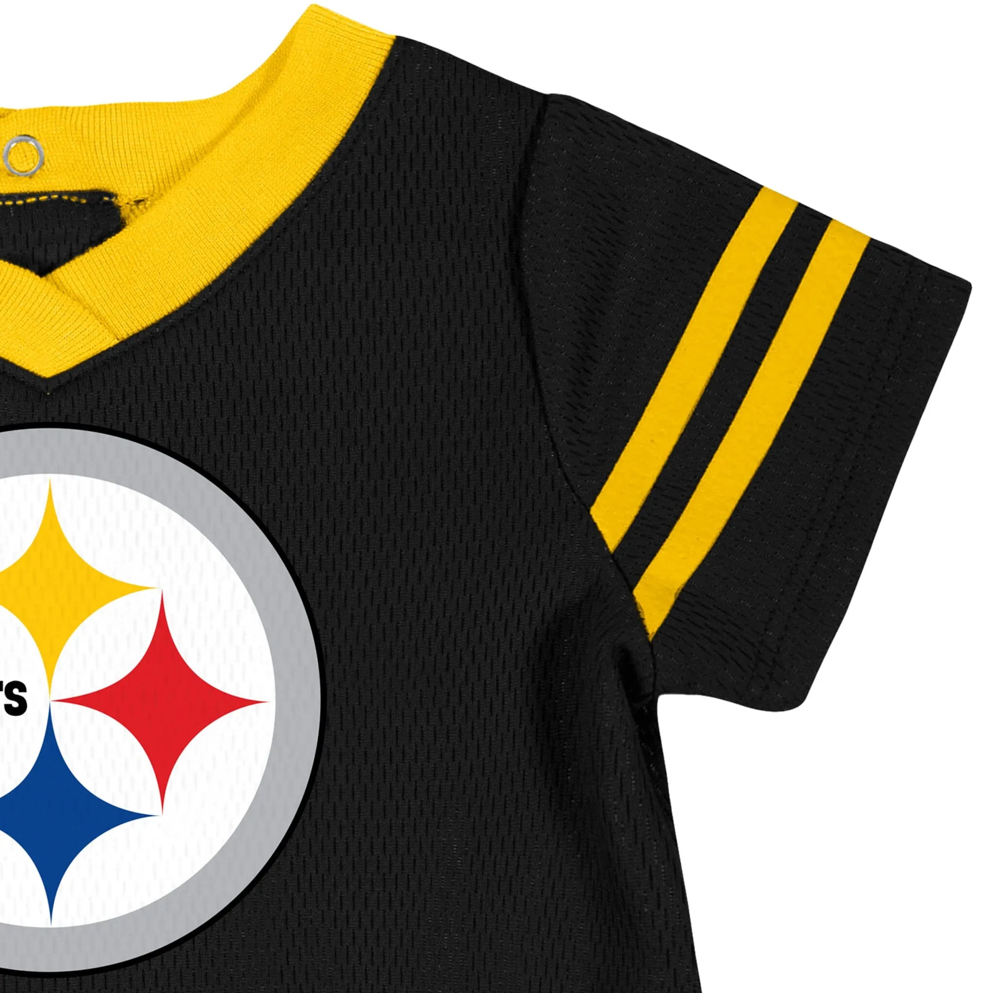 Baby Girls Pittsburgh Steelers Cheerleader Dress and Diaper Cover Set Gerber Childrenswea