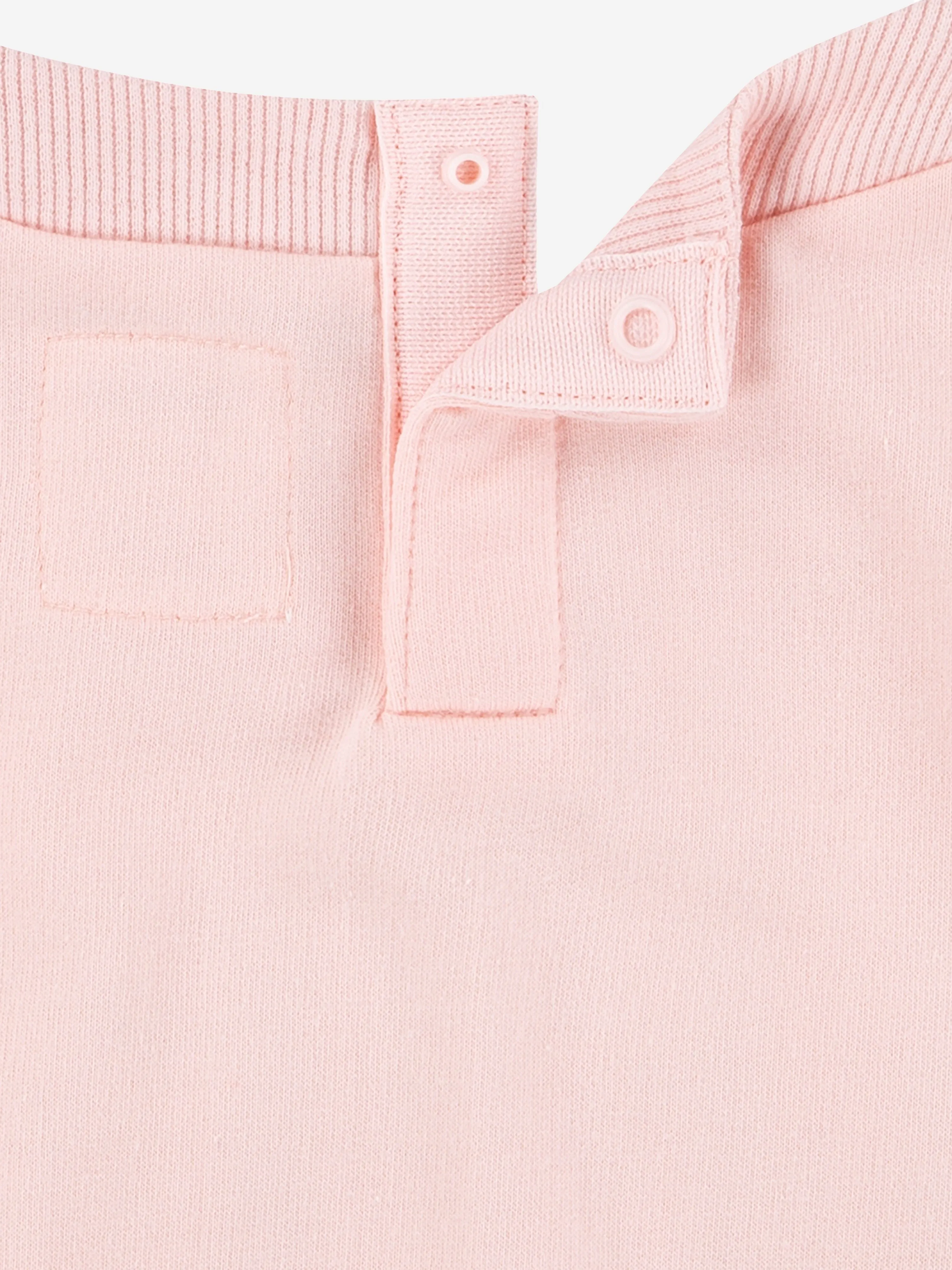Baby Girls Pleated Sleeve Sweatshirt in Pink