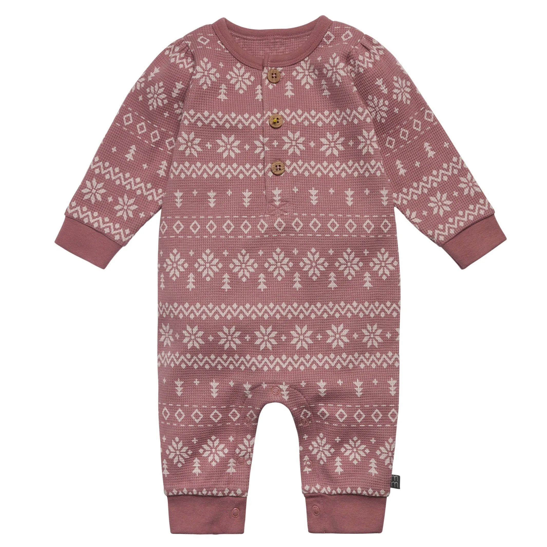 Baby Girls Rose Fair Isle Waffle Romper Gerber Childrenswea