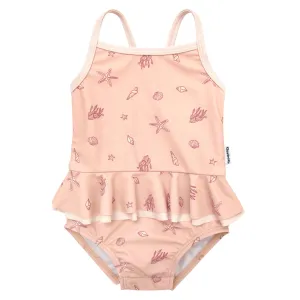 Baby Girls UPF 50  Seashells One-Piece Swimsuit Gerber Childrenswea