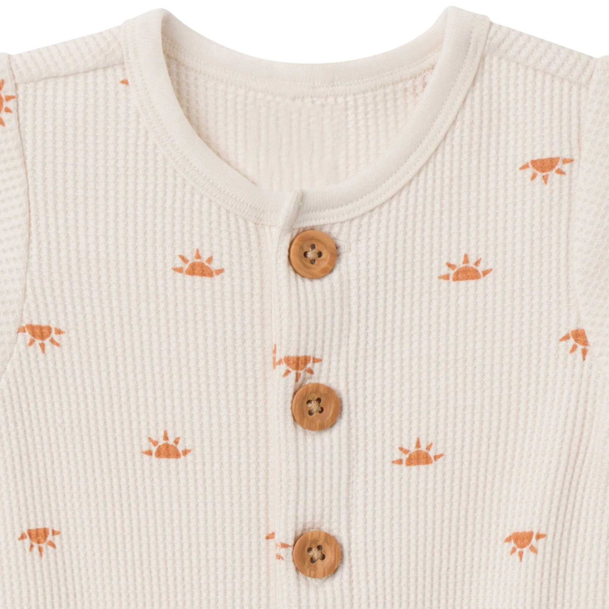Baby Neutral Beige Suns Short Sleeve Long Leg Romper Gerber Childrenswea