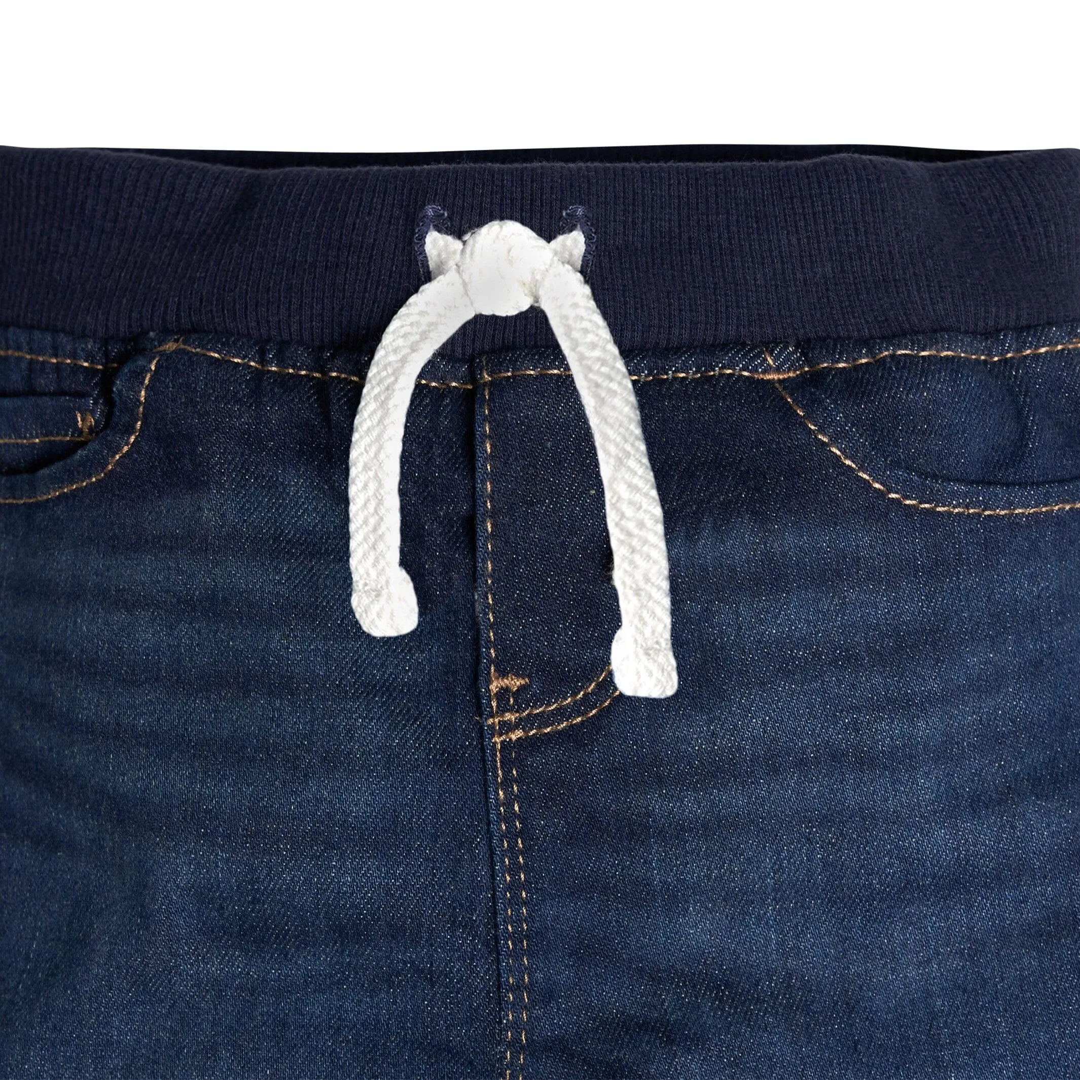 Baby Neutral Dark Blue Rib Waist Skinny Denim Jeans Gerber Childrenswea