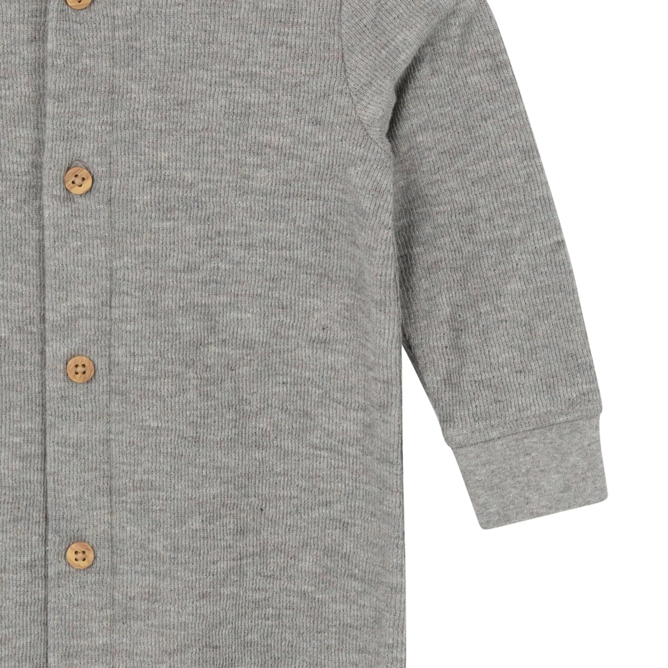 Baby Neutral Grey Heather Hooded Romper Gerber Childrenswea