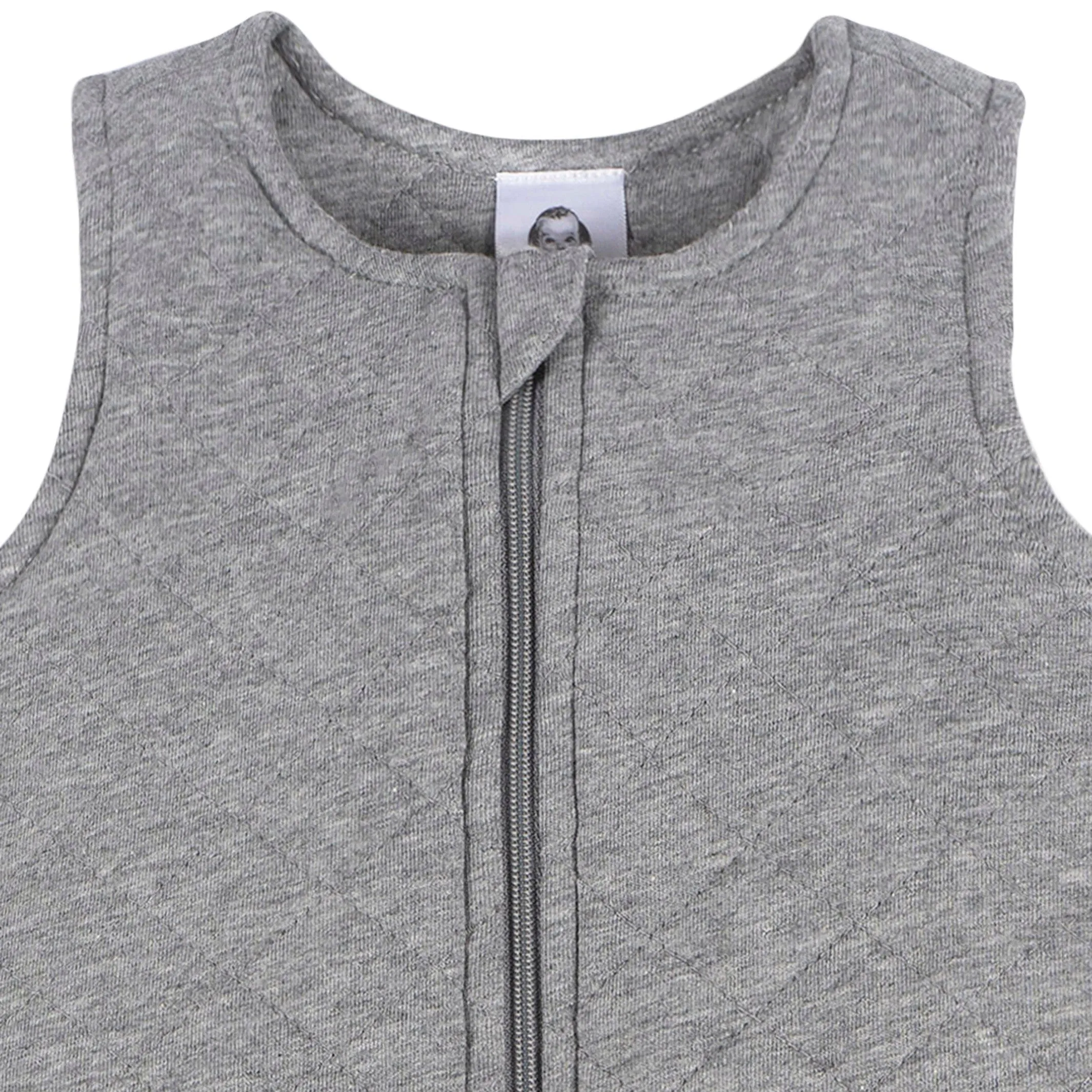Baby Neutral Grey Heather Quilted Jersey Wearable Blanket Gerber Childrenswea