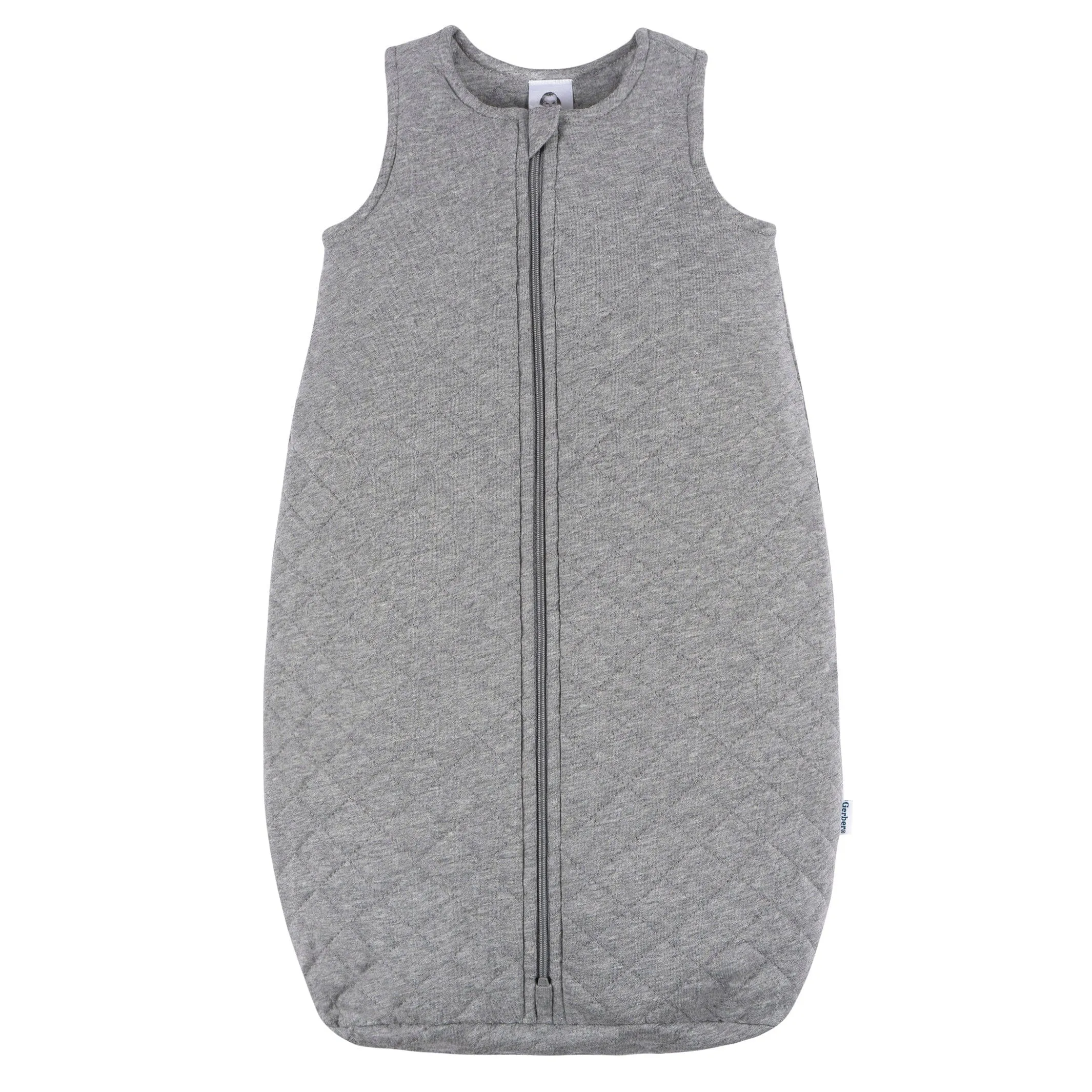 Baby Neutral Grey Heather Quilted Jersey Wearable Blanket Gerber Childrenswea