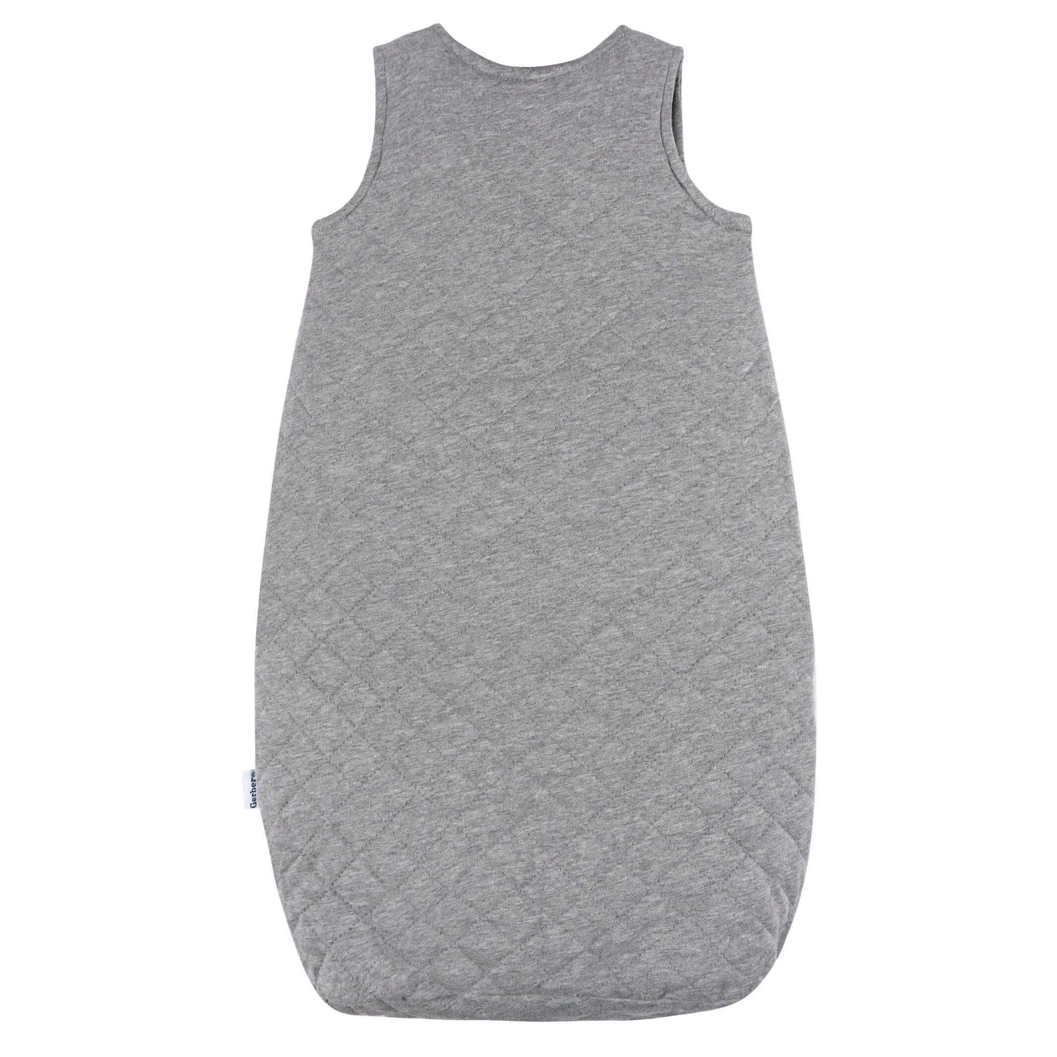 Baby Neutral Grey Heather Quilted Jersey Wearable Blanket Gerber Childrenswea