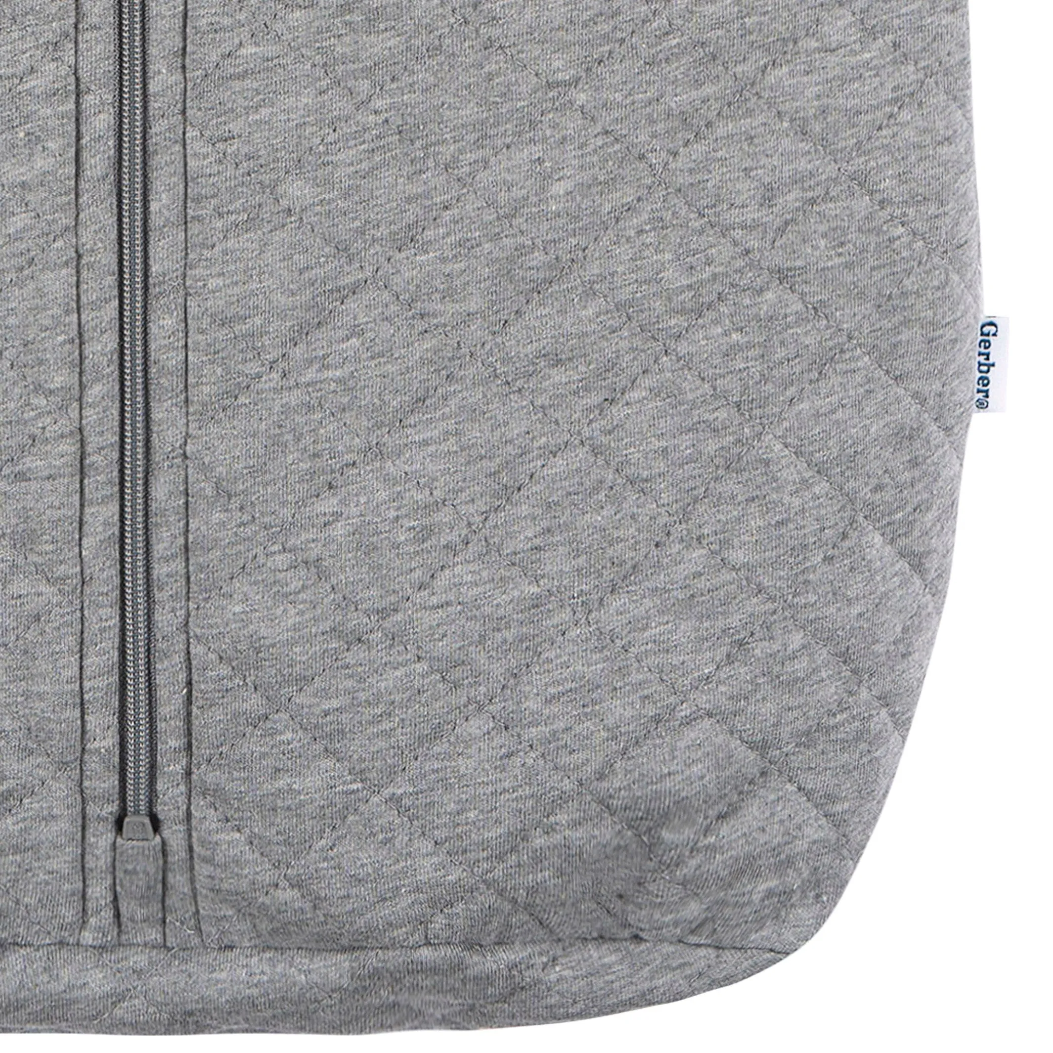 Baby Neutral Grey Heather Quilted Jersey Wearable Blanket Gerber Childrenswea