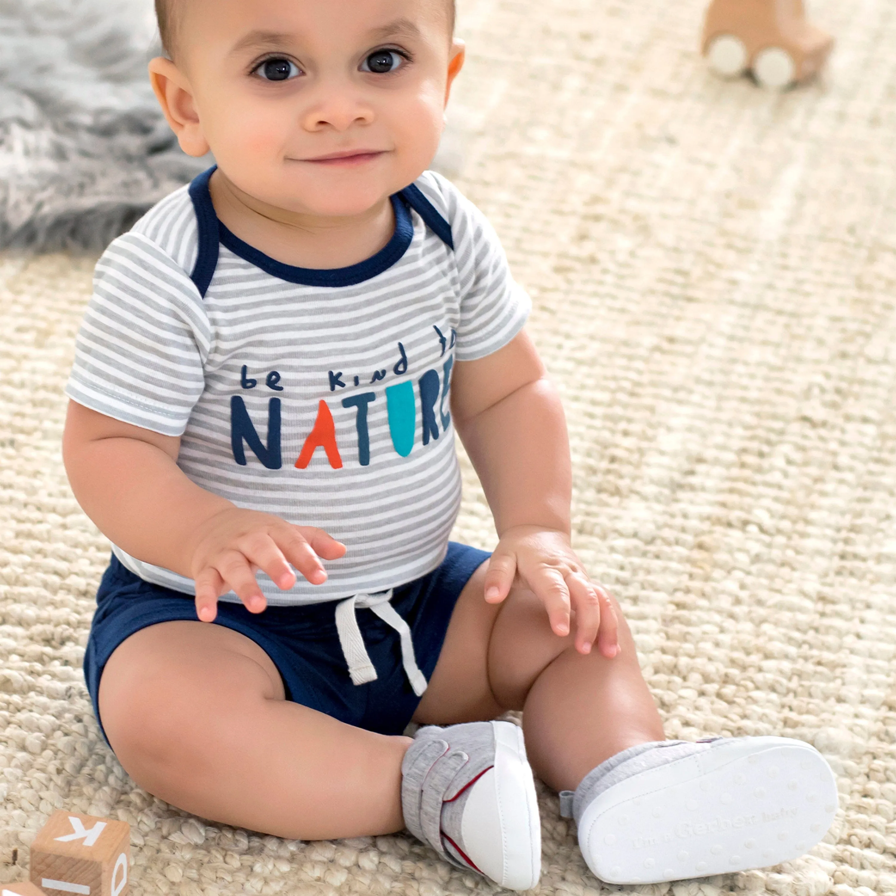 Baby Neutral Heather Gray Sneakers Gerber Childrenswea