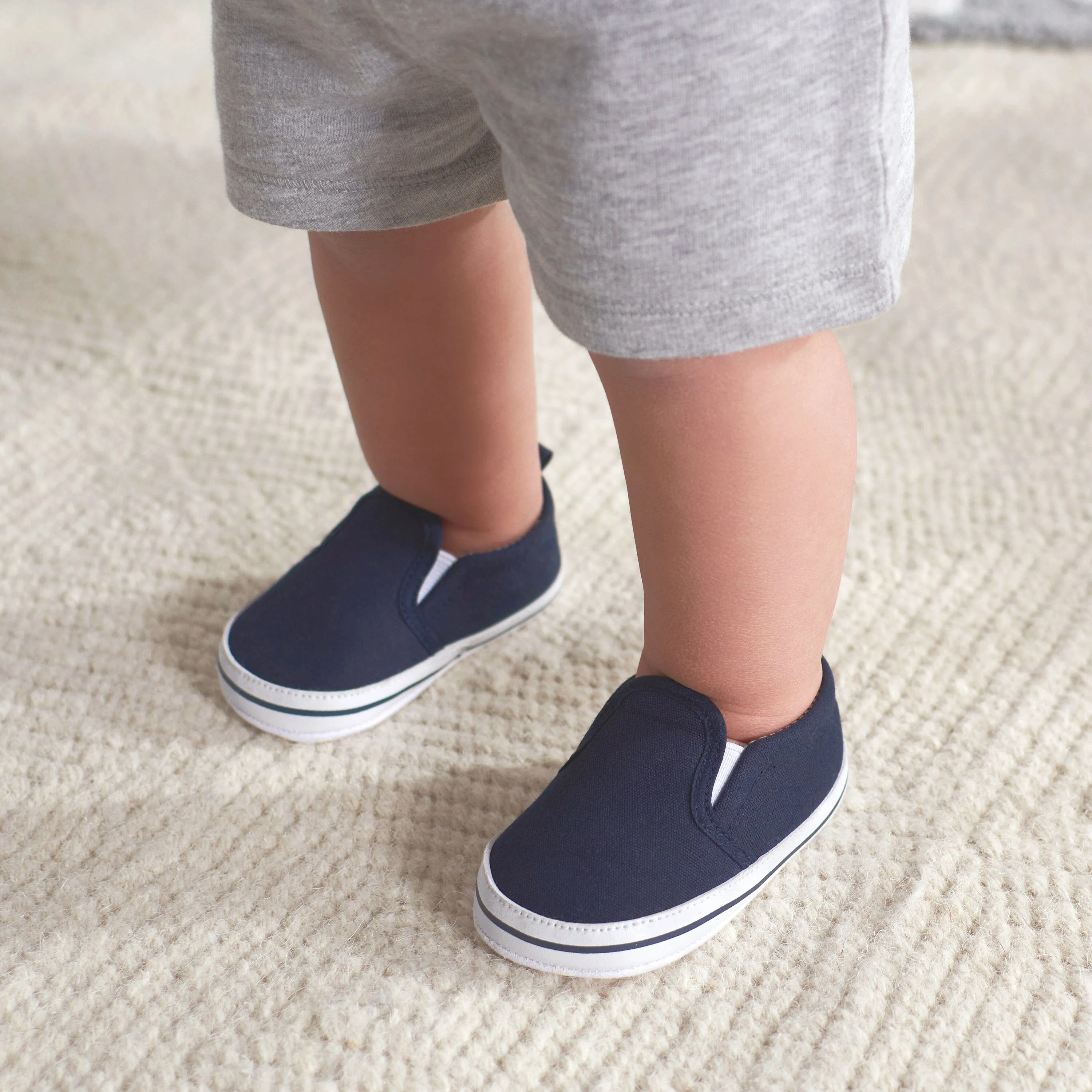Baby Neutral Navy Slip-On Sneaker Gerber Childrenswea
