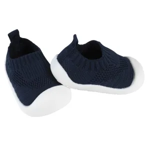 Baby Neutral Navy Stretchy Knit Slip-On Sneaker Gerber Childrenswea