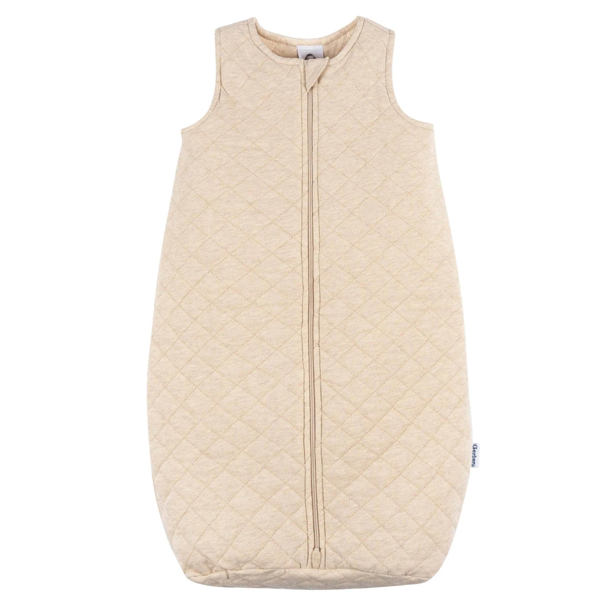 Baby Neutral Oatmeal Heather Quilted Jersey Wearable Blanket Gerber Childrenswea