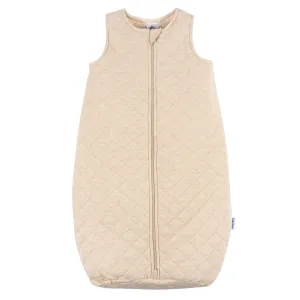 Baby Neutral Oatmeal Heather Quilted Jersey Wearable Blanket Gerber Childrenswea