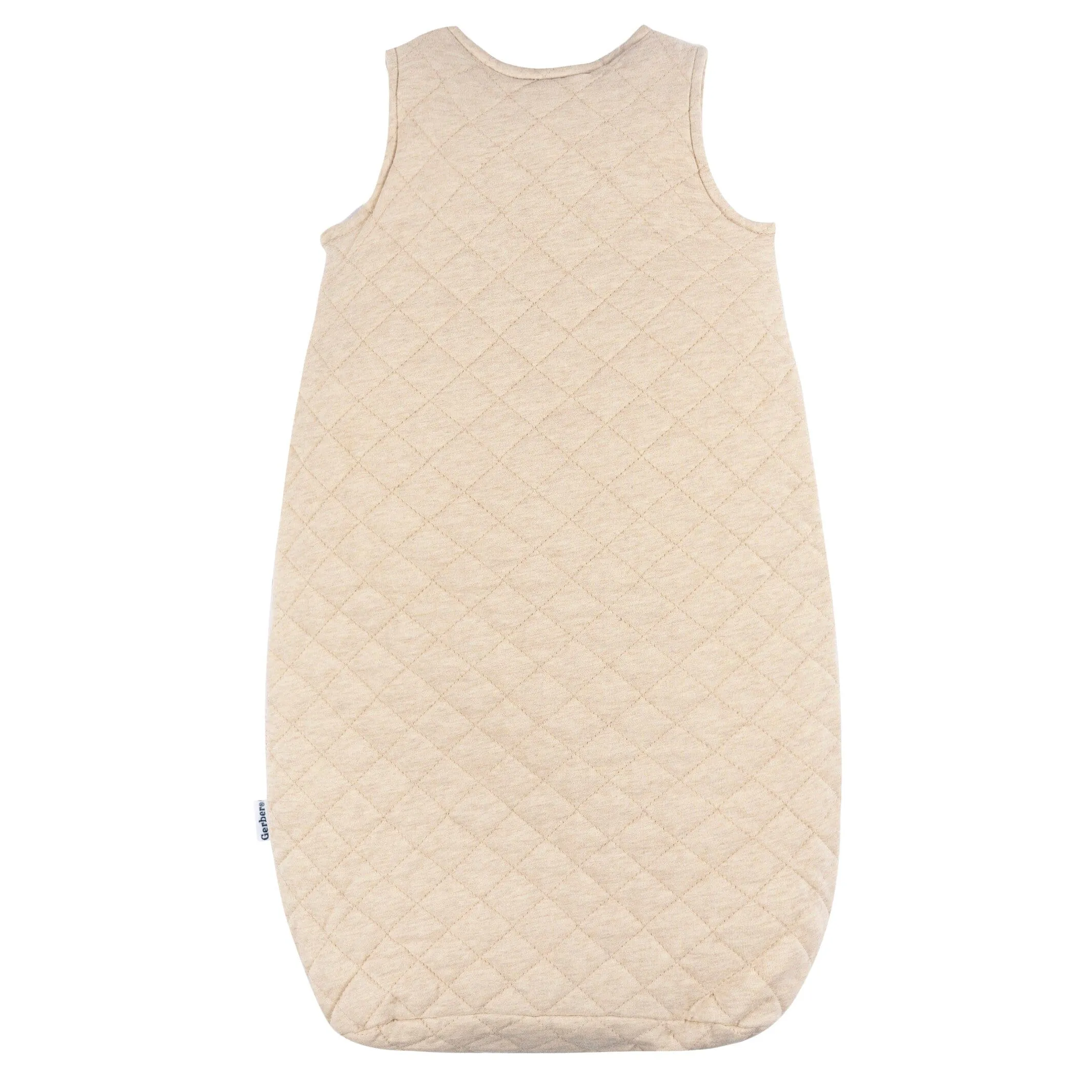 Baby Neutral Oatmeal Heather Quilted Jersey Wearable Blanket Gerber Childrenswea