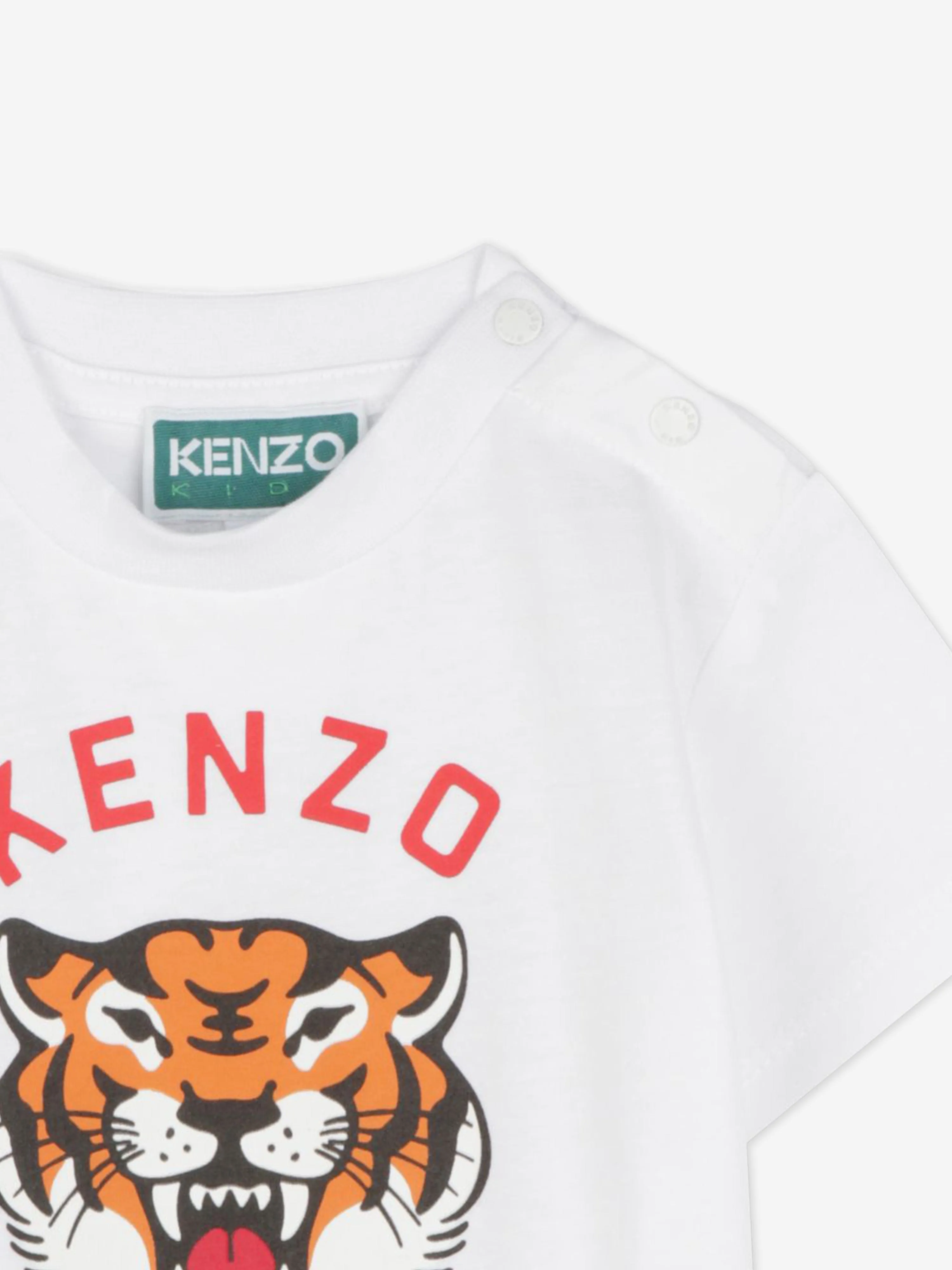 Baby Tiger Logo T-Shirt in White