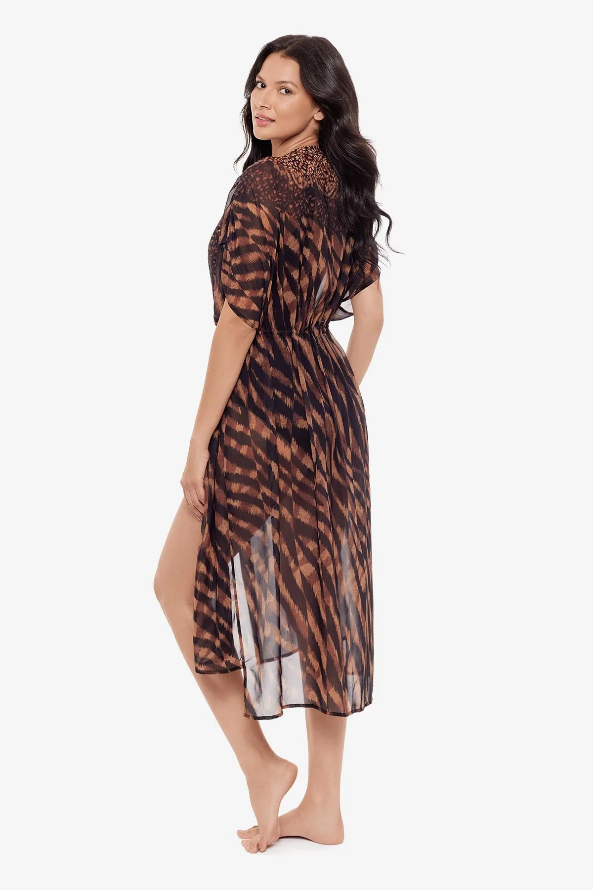 Beaded Kimono Cover Up in Raya De Safari