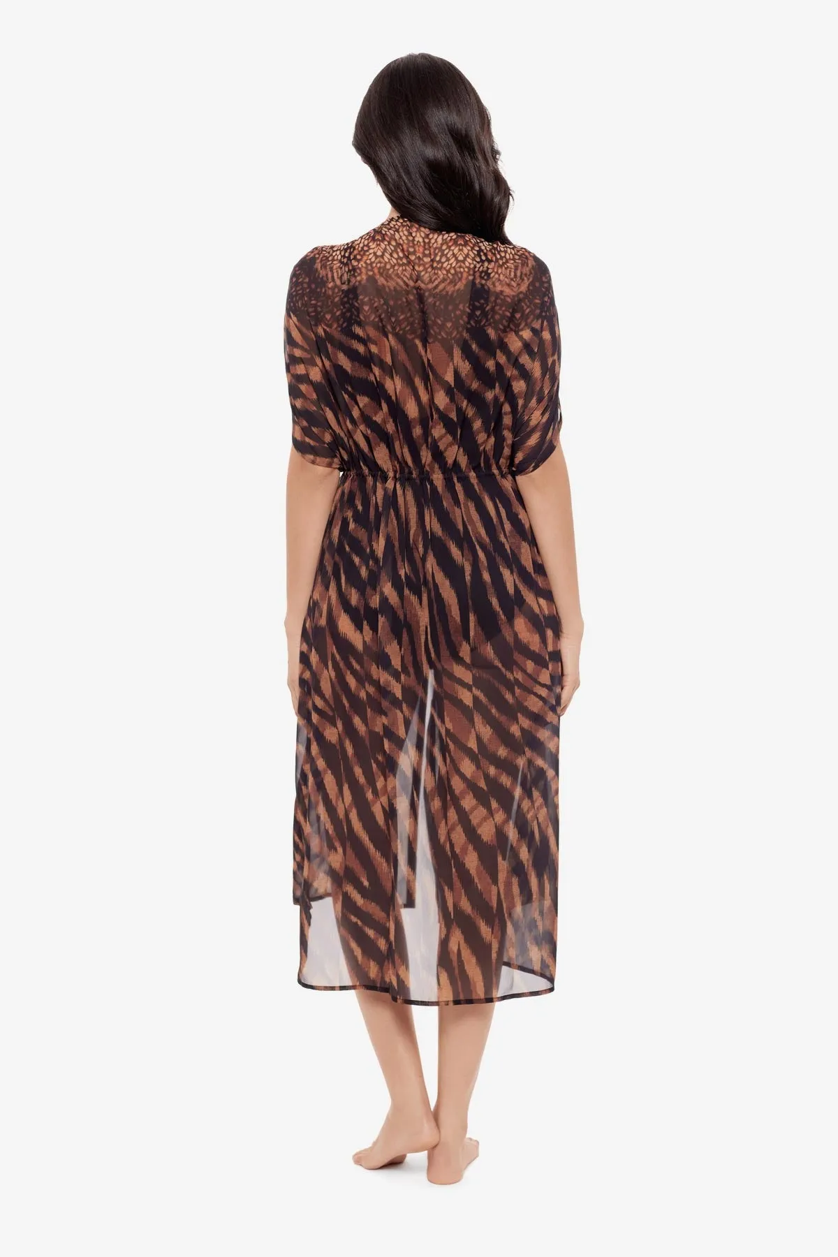 Beaded Kimono Cover Up in Raya De Safari