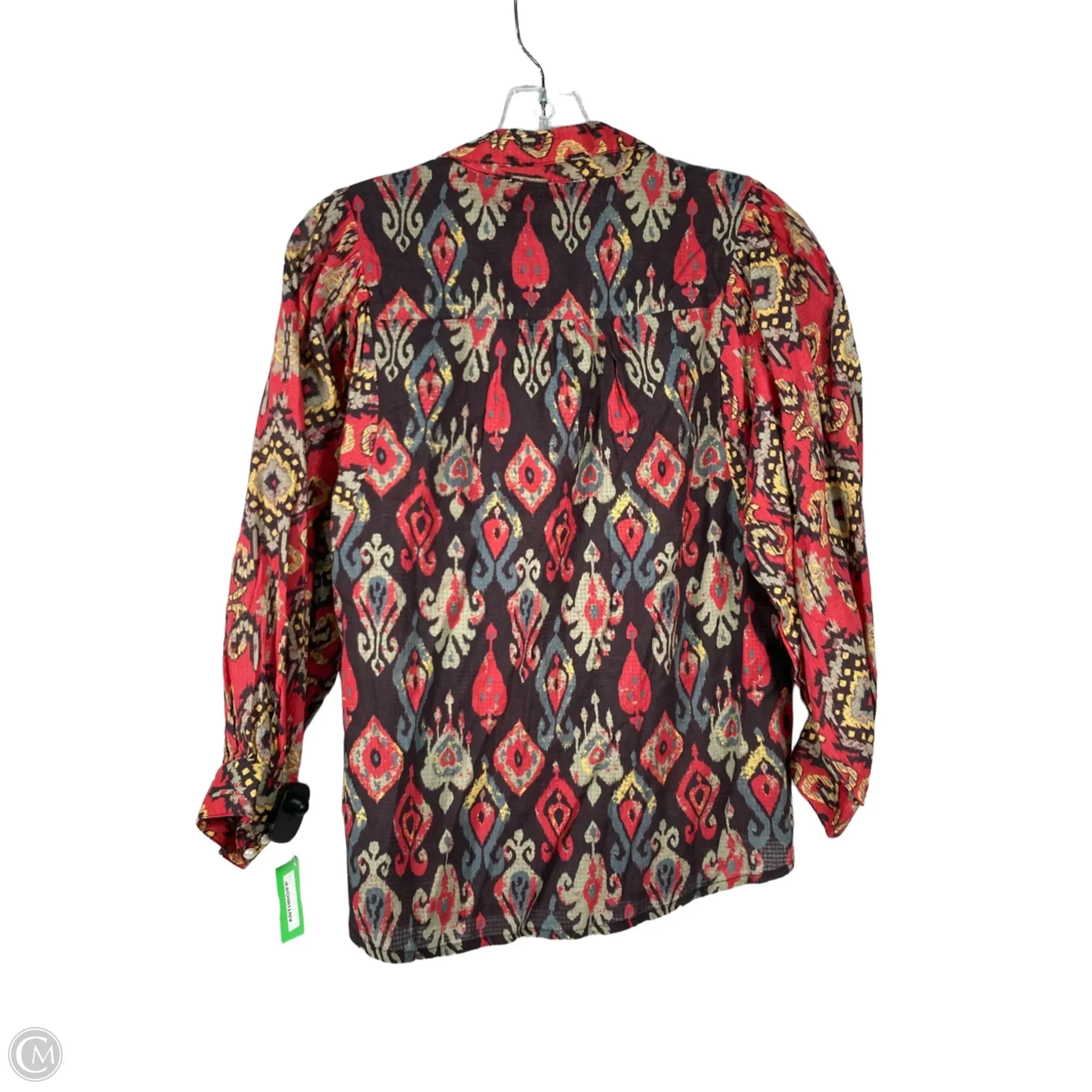 Blouse Long Sleeve By Forever That Girl In Red & Yellow, Size: S