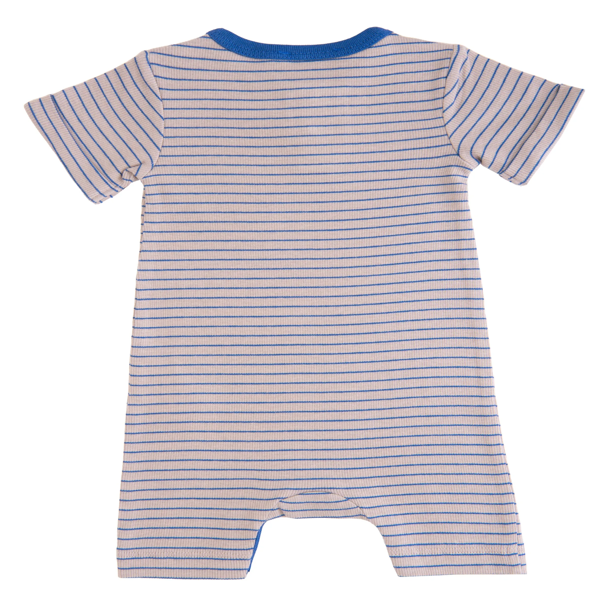 Blue Striped Modal Pocket Romper