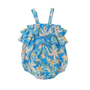 Boho Ruffle Bubble - Blue Island Floral | Angel Dear