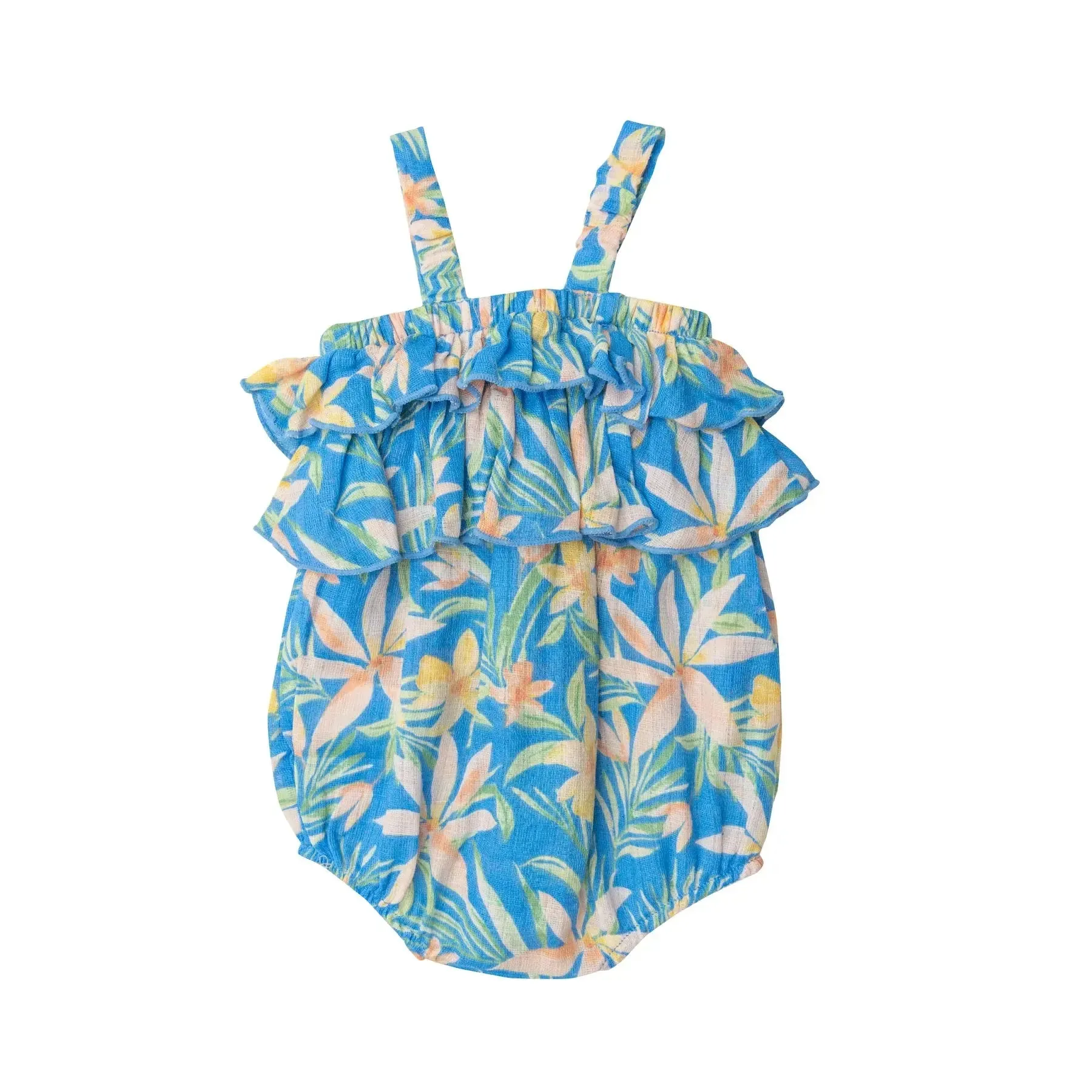 Boho Ruffle Bubble - Blue Island Floral | Angel Dear
