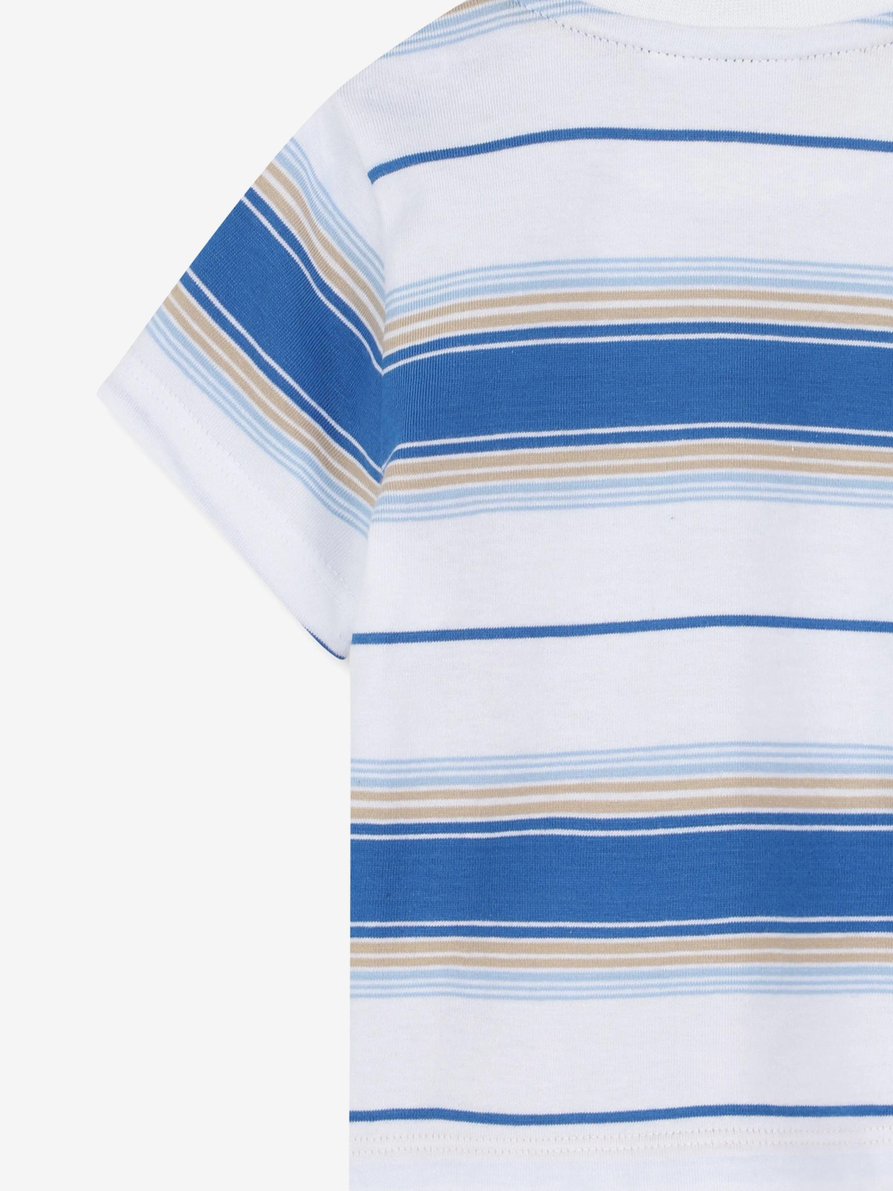 BOSS Baby Boys Striped Logo T-Shirt in Blue