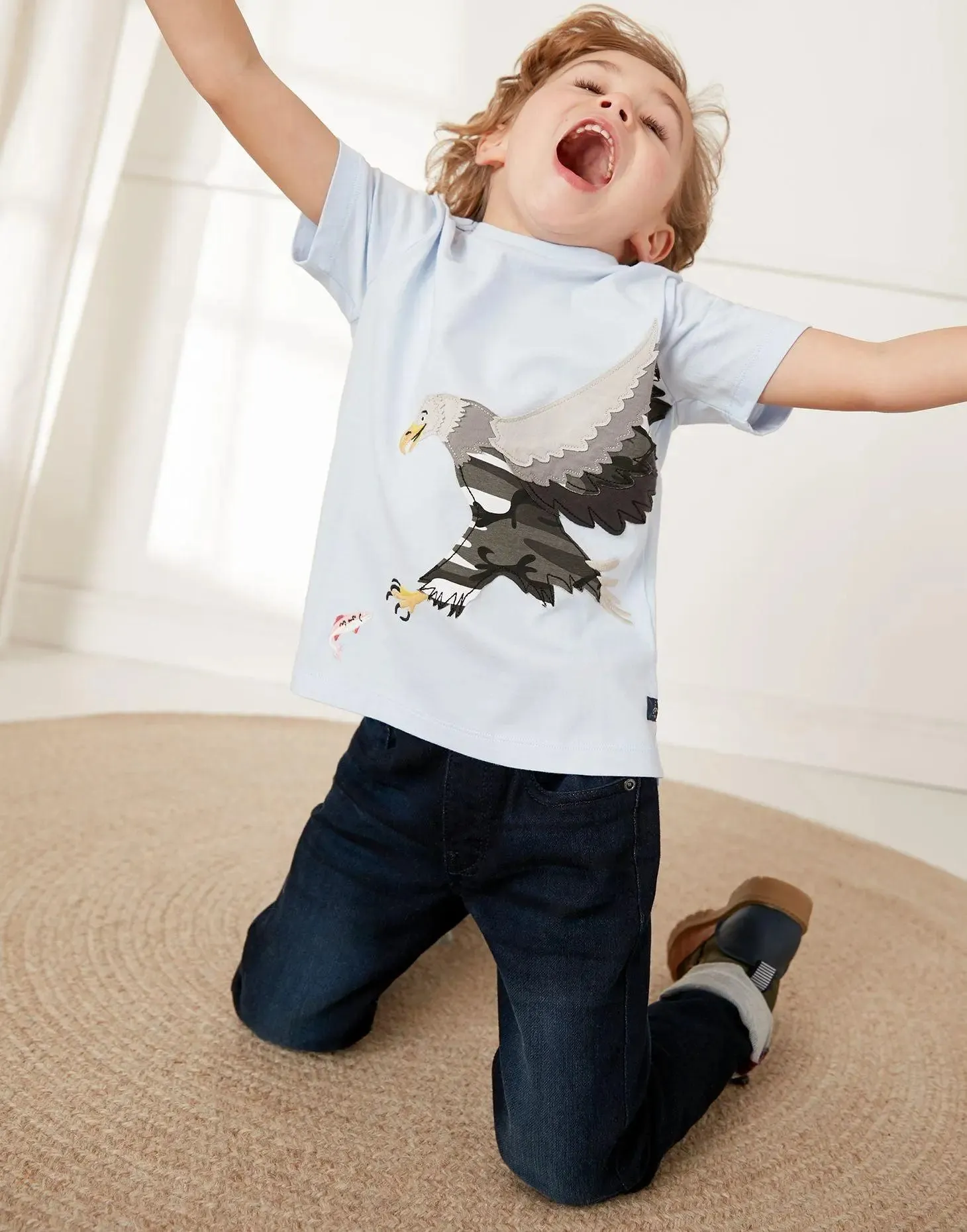 Boy Archie Applique Short Sleeve T-shirt | Joules