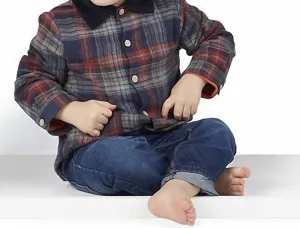 Boy's Plaid Lined Jacket In Multi