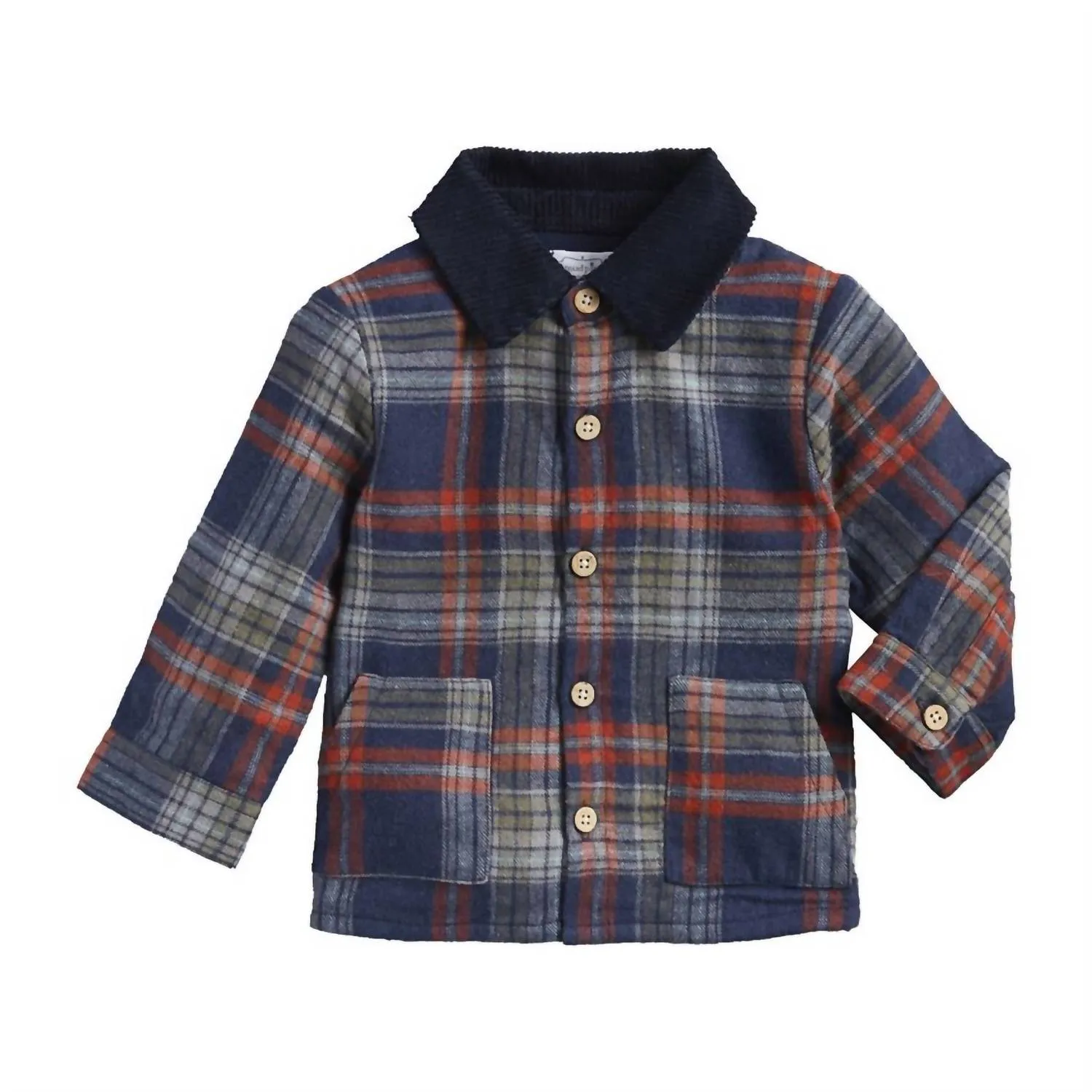 Boy's Plaid Lined Jacket In Multi