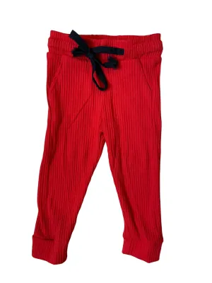 Boy's Ribbed Jogger In Red