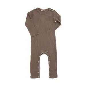 Brown Khaki LS Modal Romper