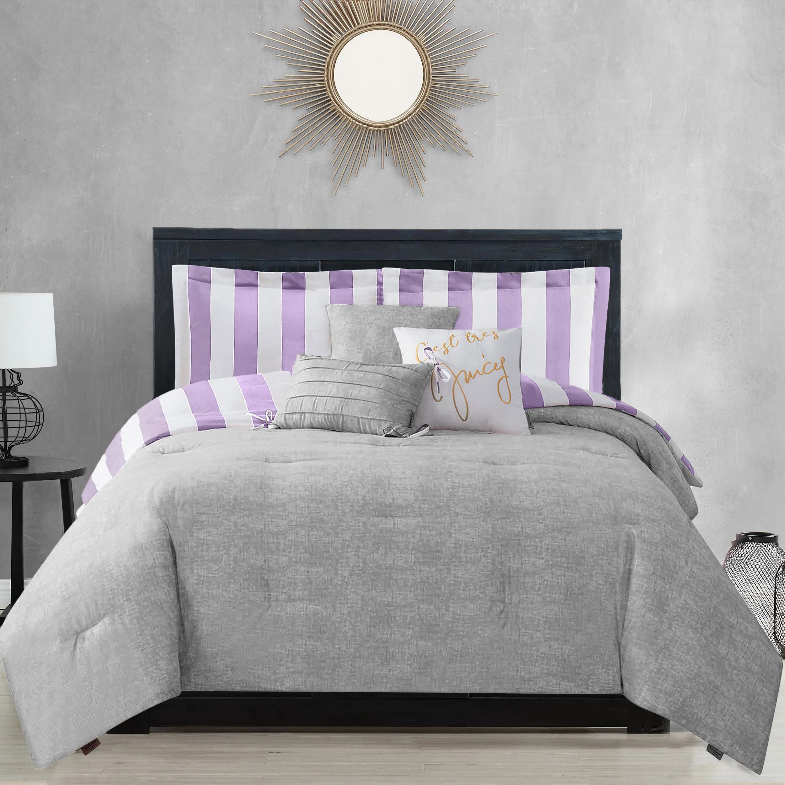 Cabana Striped Reversible Comforter Set Juicy Couture