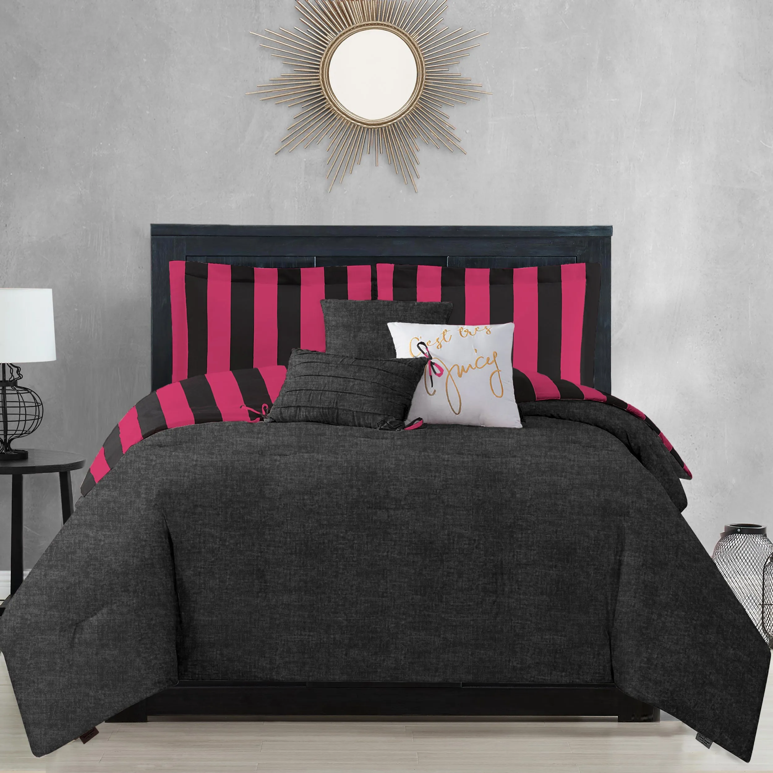 Cabana Striped Reversible Comforter Set Juicy Couture
